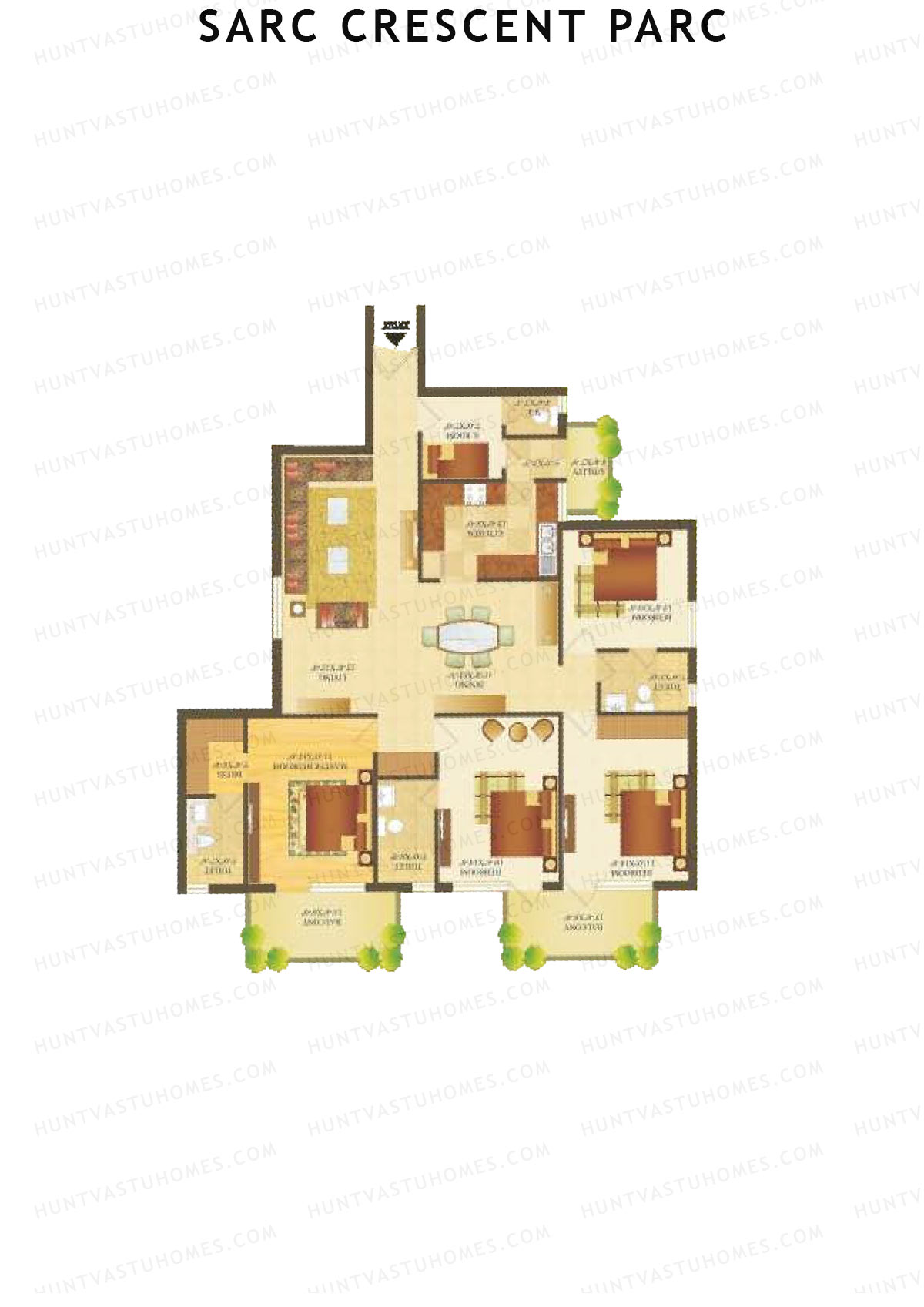 Sare Crescent Parc Tower 12 Unit 2 Floor Plan
