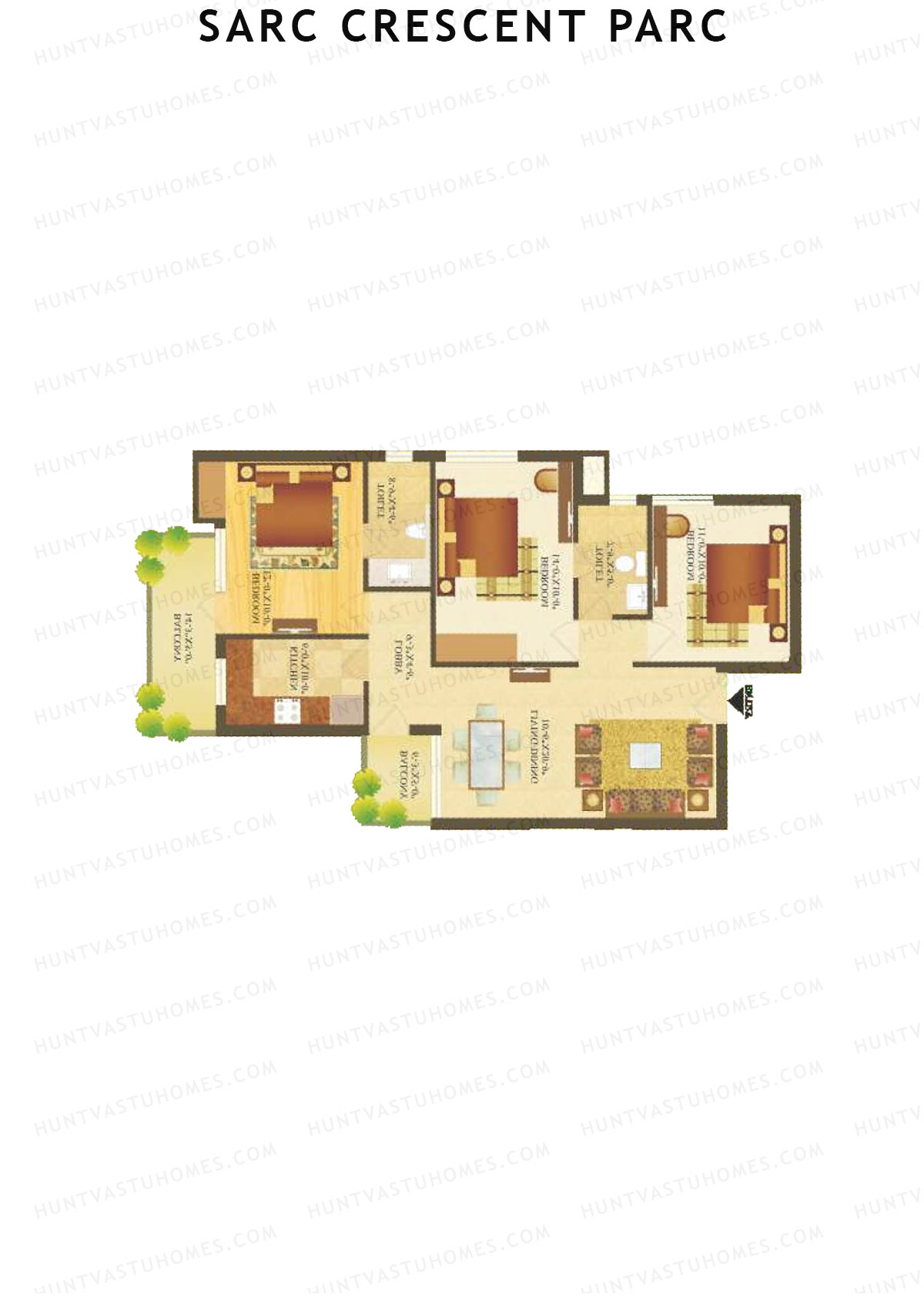 Sare Crescent Parc Tower 14 Unit 6 Floor Plan
