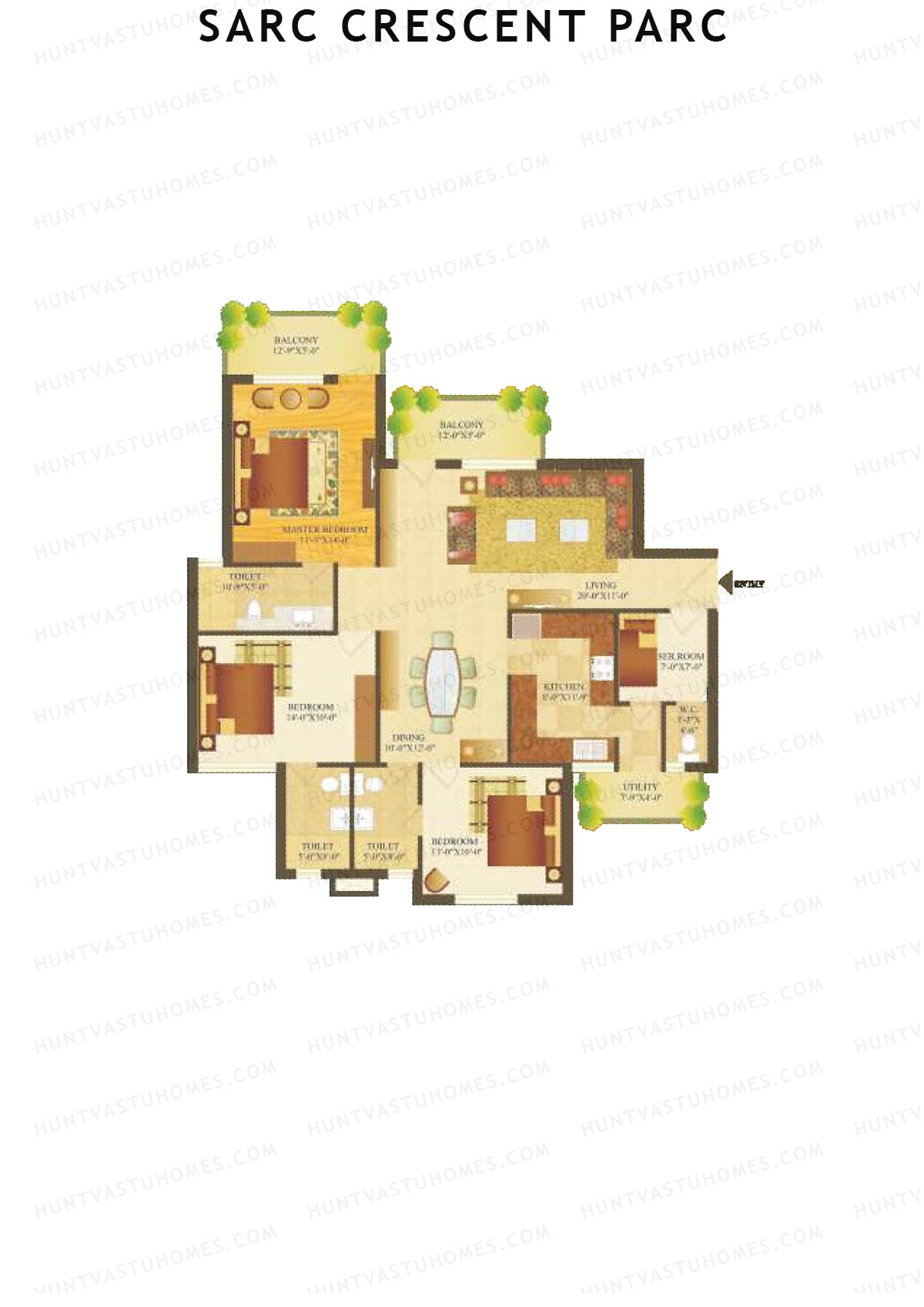 Sare Crescent Parc Tower 1 Unit 1 Floor Plan