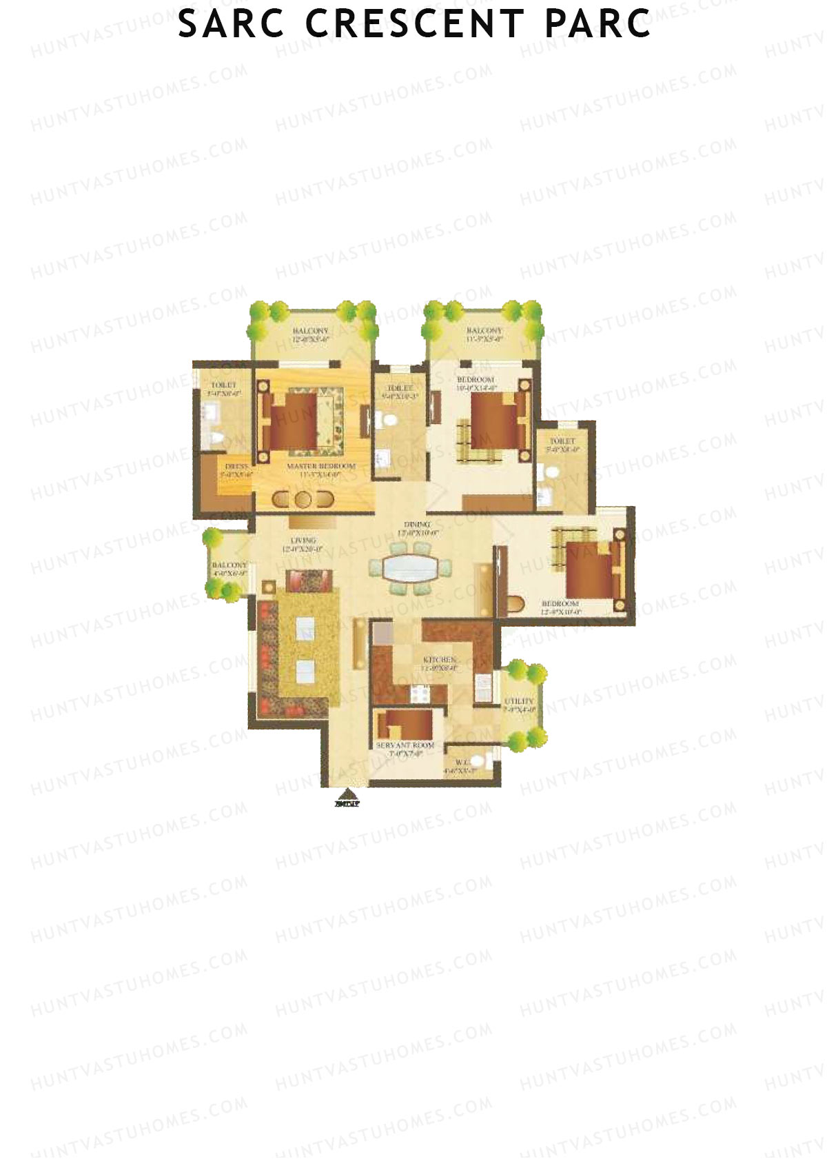Sare Crescent Parc Tower 1 Unit 2 Floor Plan