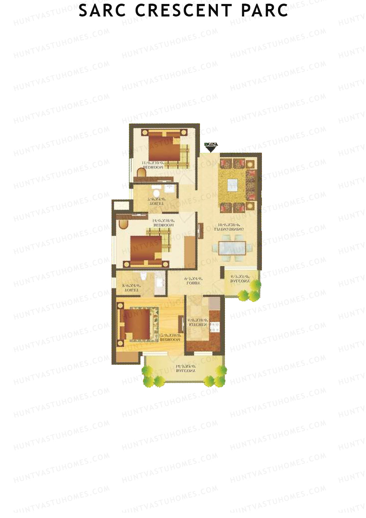 Sare Crescent Parc Tower 2 Unit 5 Floor Plan