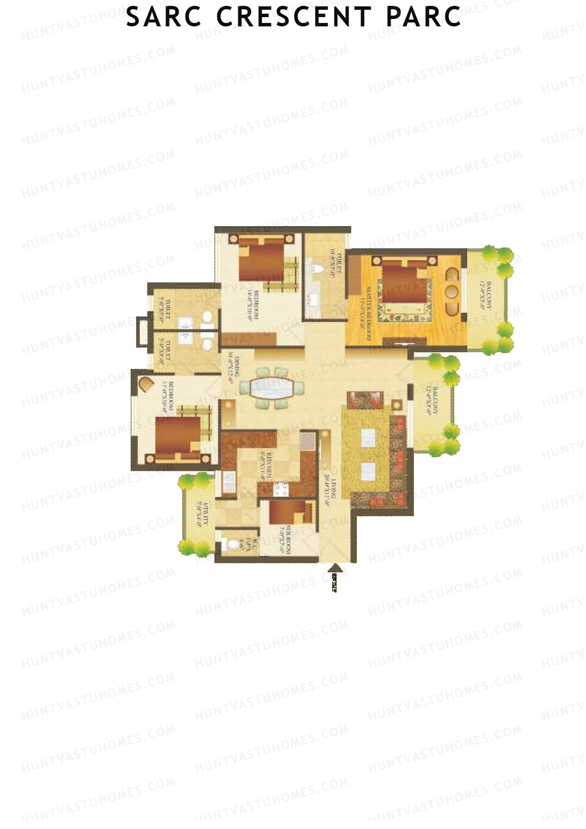 Sare Crescent Parc Tower 3 Unit 1 Floor Plan
