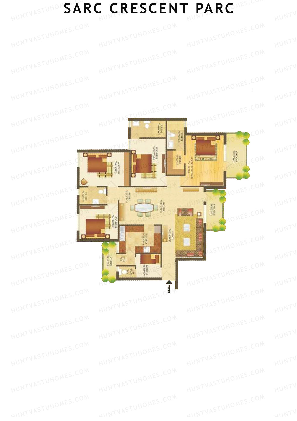 Sare Crescent Parc Tower 6 Unit 3 Floor Plan
