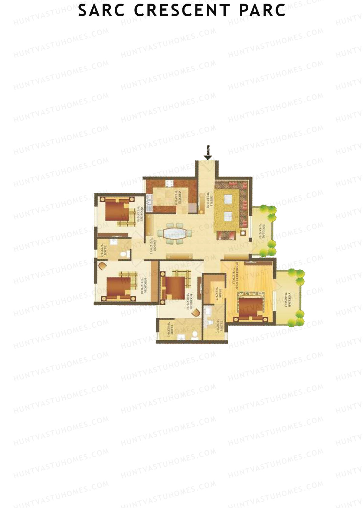 Sare Crescent Parc Tower 9 Unit 1 Floor Plan