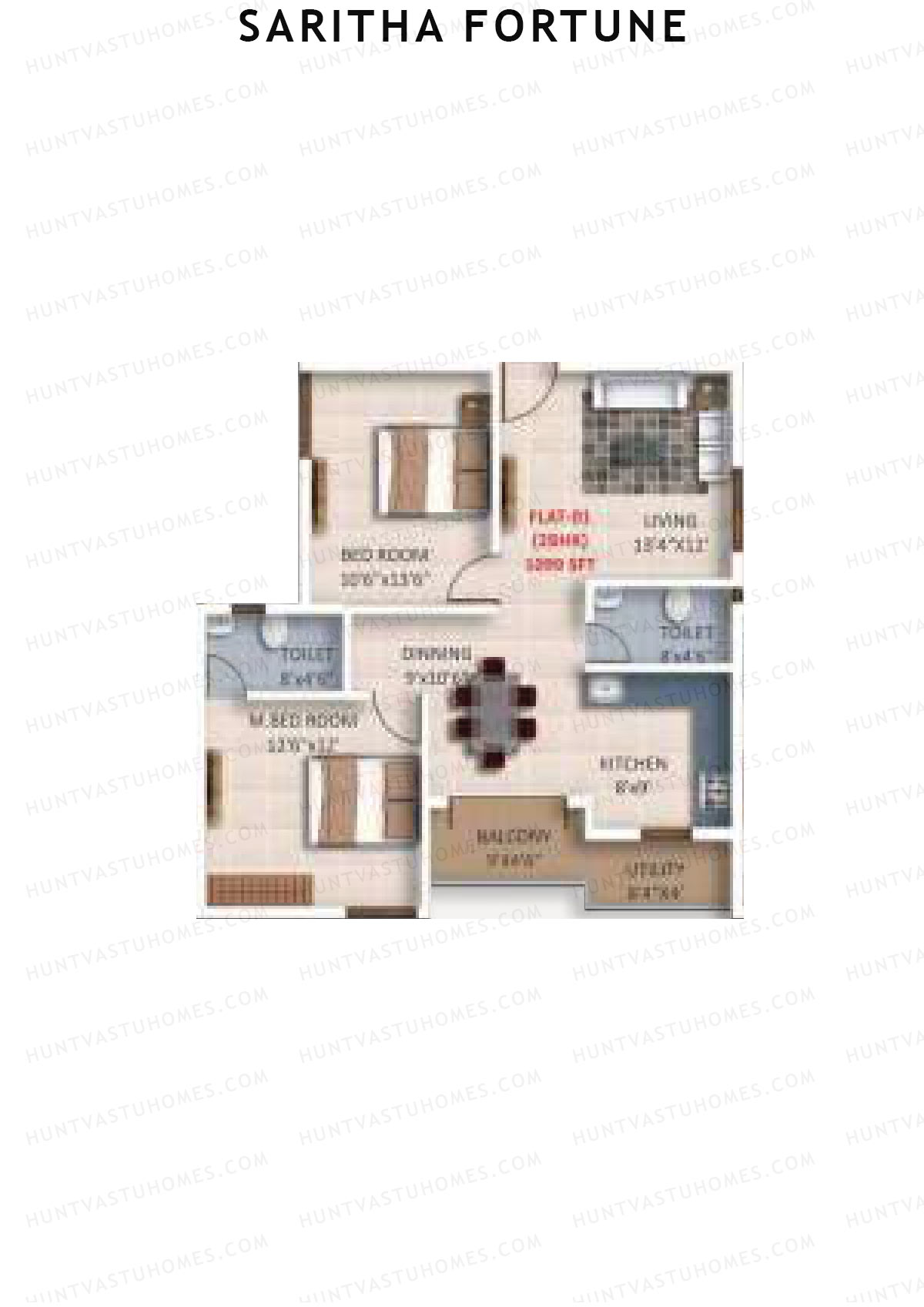 Saritha Fortune Block A Unit 10 Floor Plan