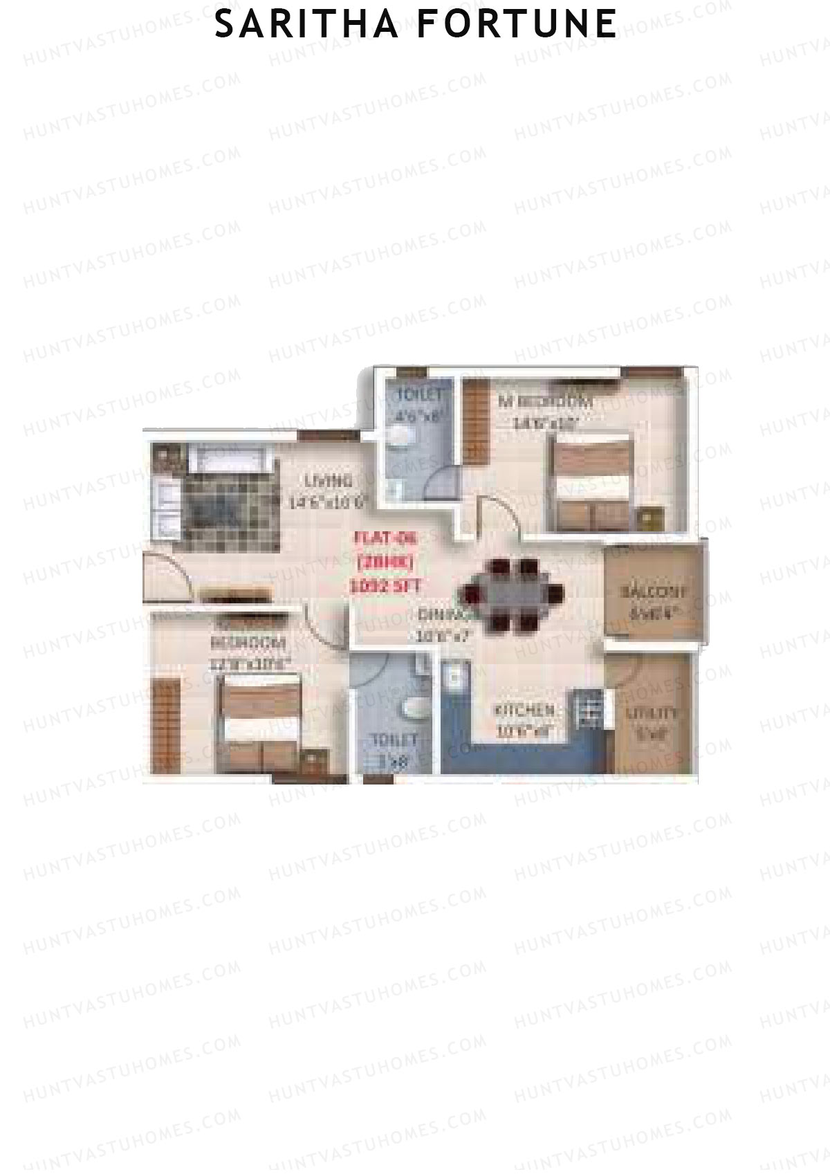 Saritha Fortune Block A Unit 6 Floor Plan