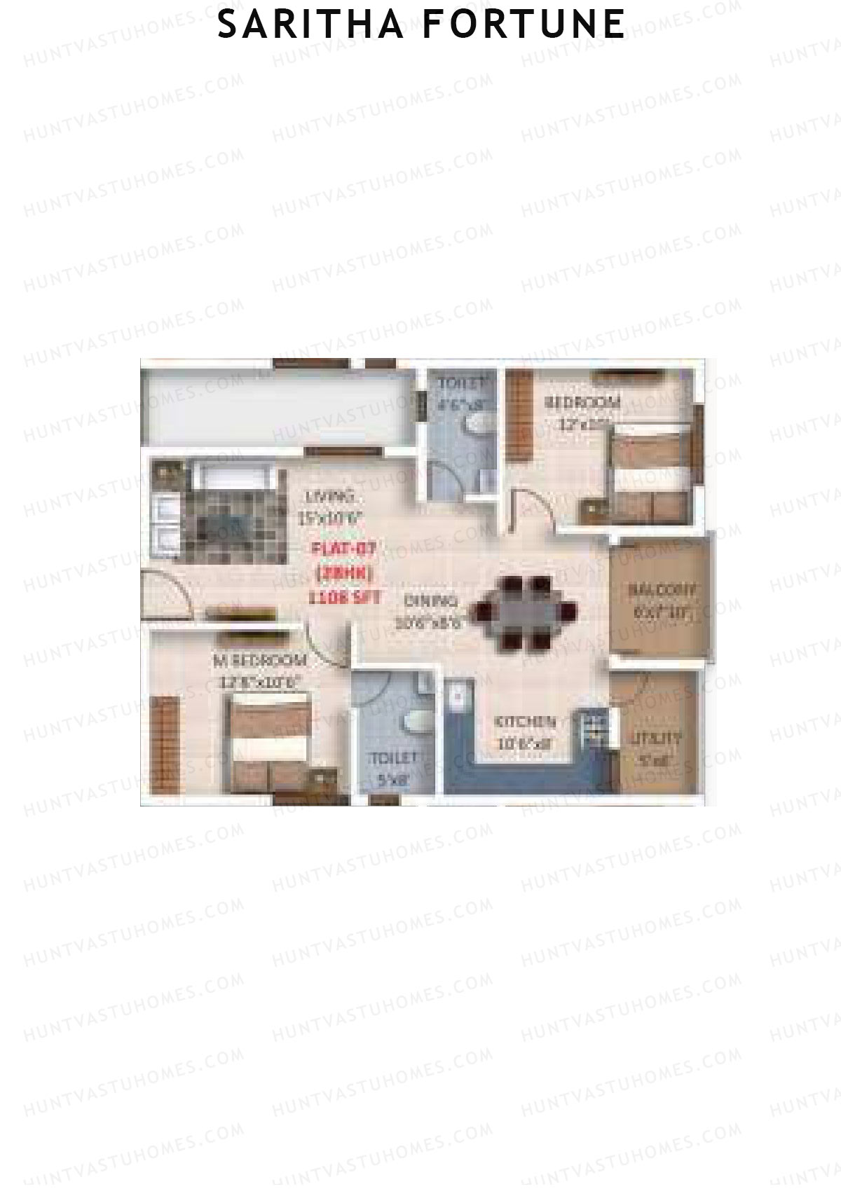 Saritha Fortune Block A Unit 8 Floor Plan