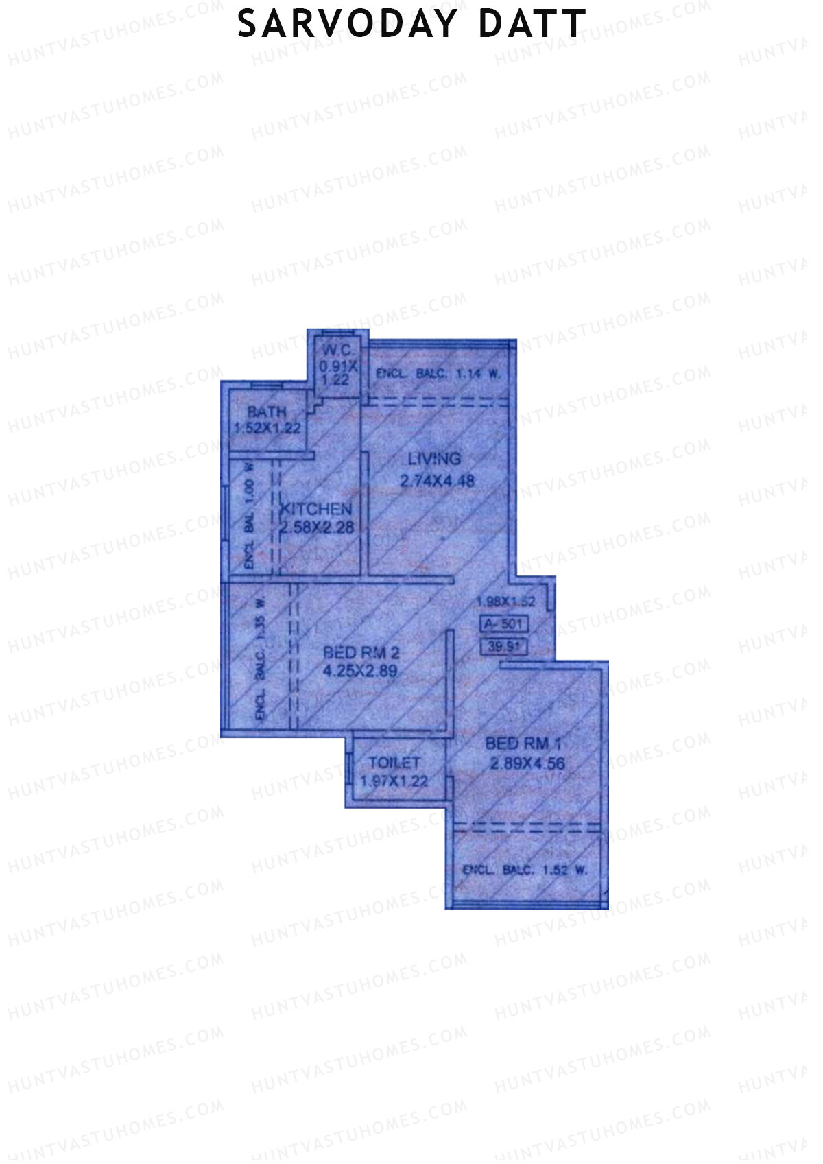 Sarvoday Datt Wing A Unit 1 Floor Plan