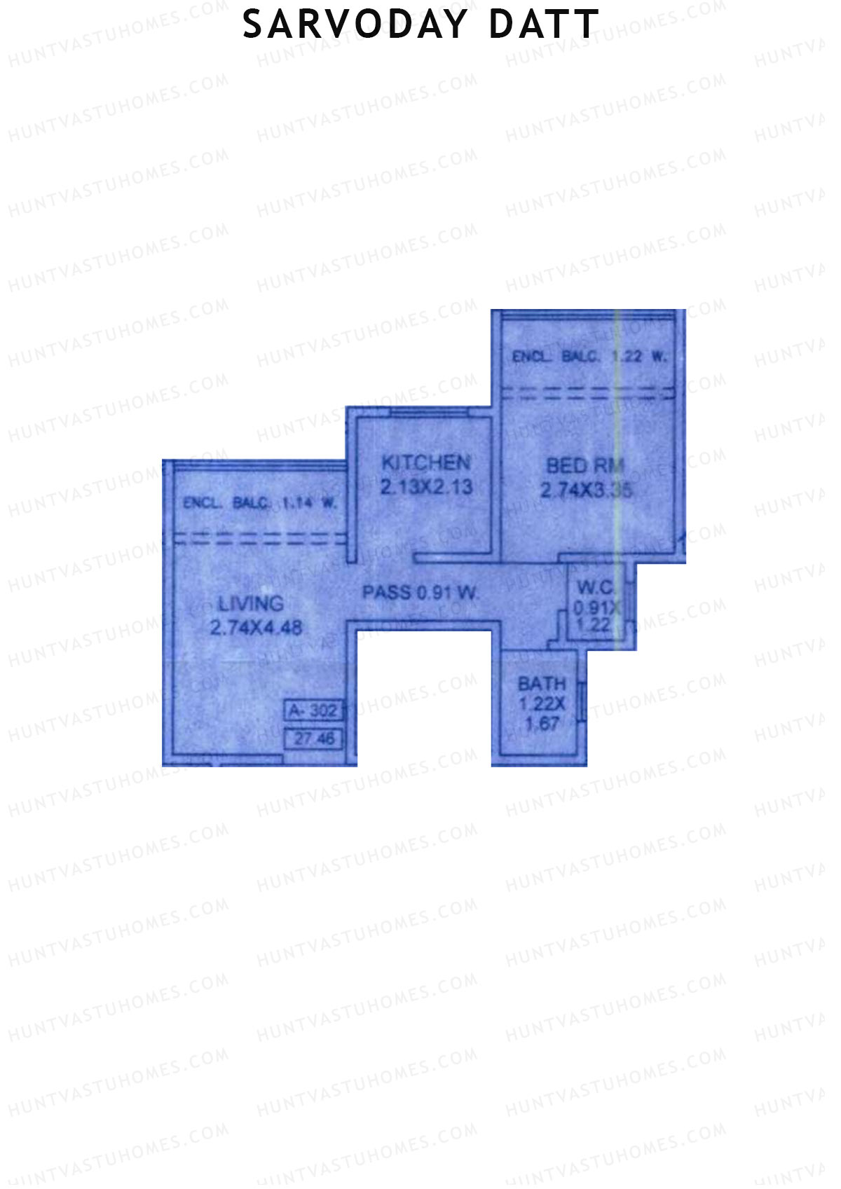 Sarvoday Datt Wing A Unit 2 Floor Plan