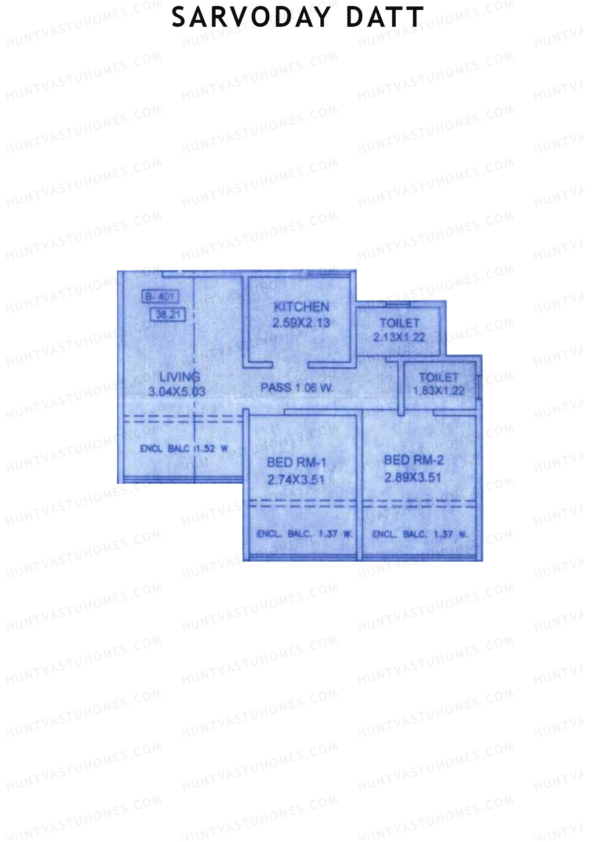 Sarvoday Datt Wing B Unit 1 Floor Plan