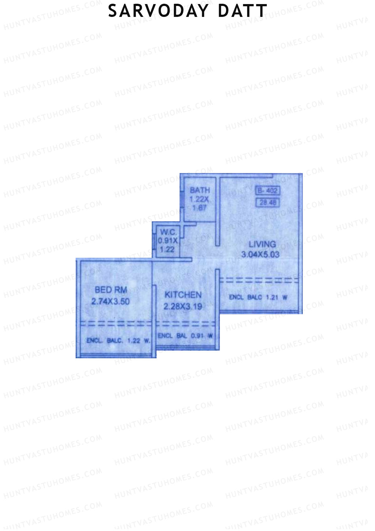 Sarvoday Datt Wing B Unit 2 Floor Plan