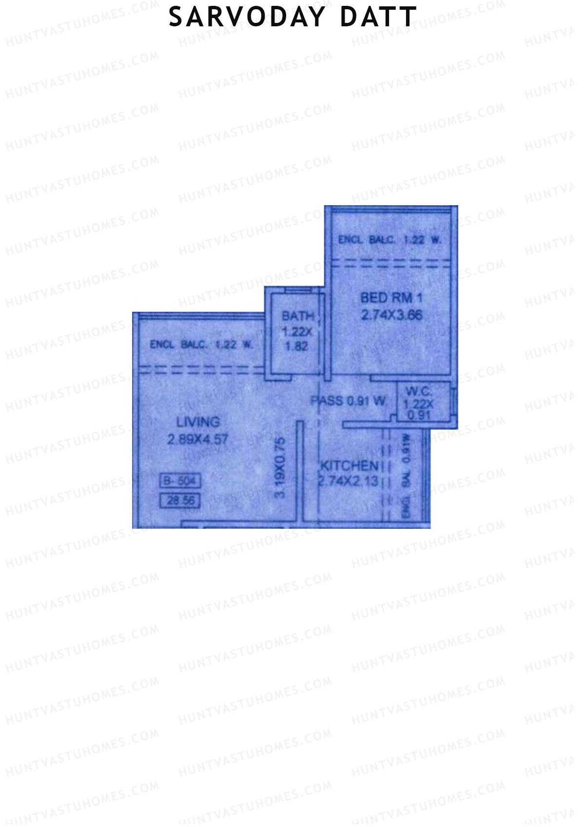 Sarvoday Datt Wing B Unit 4 Floor Plan