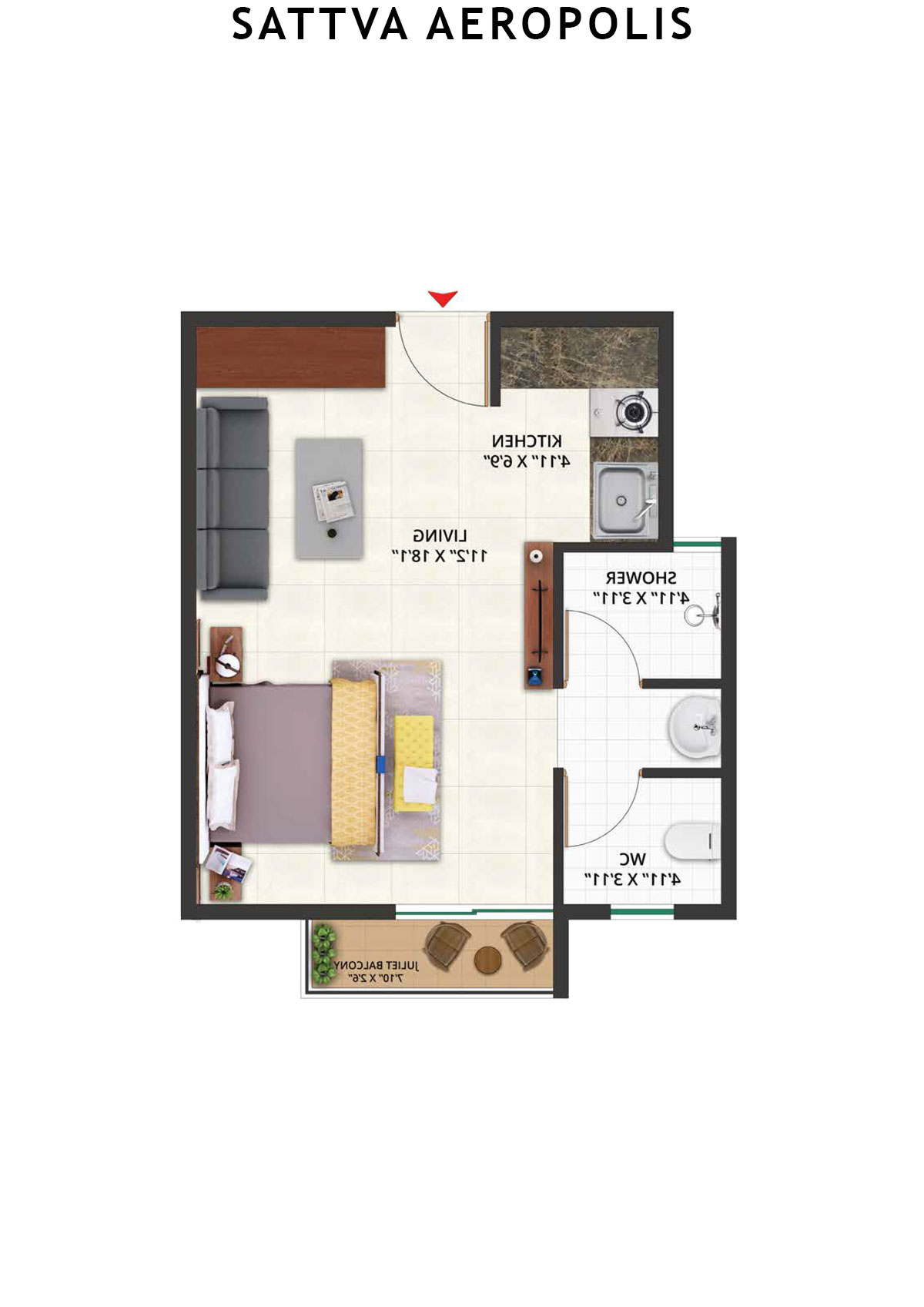 Sattva Aeropolis Block B Unit 2 Floor Plan