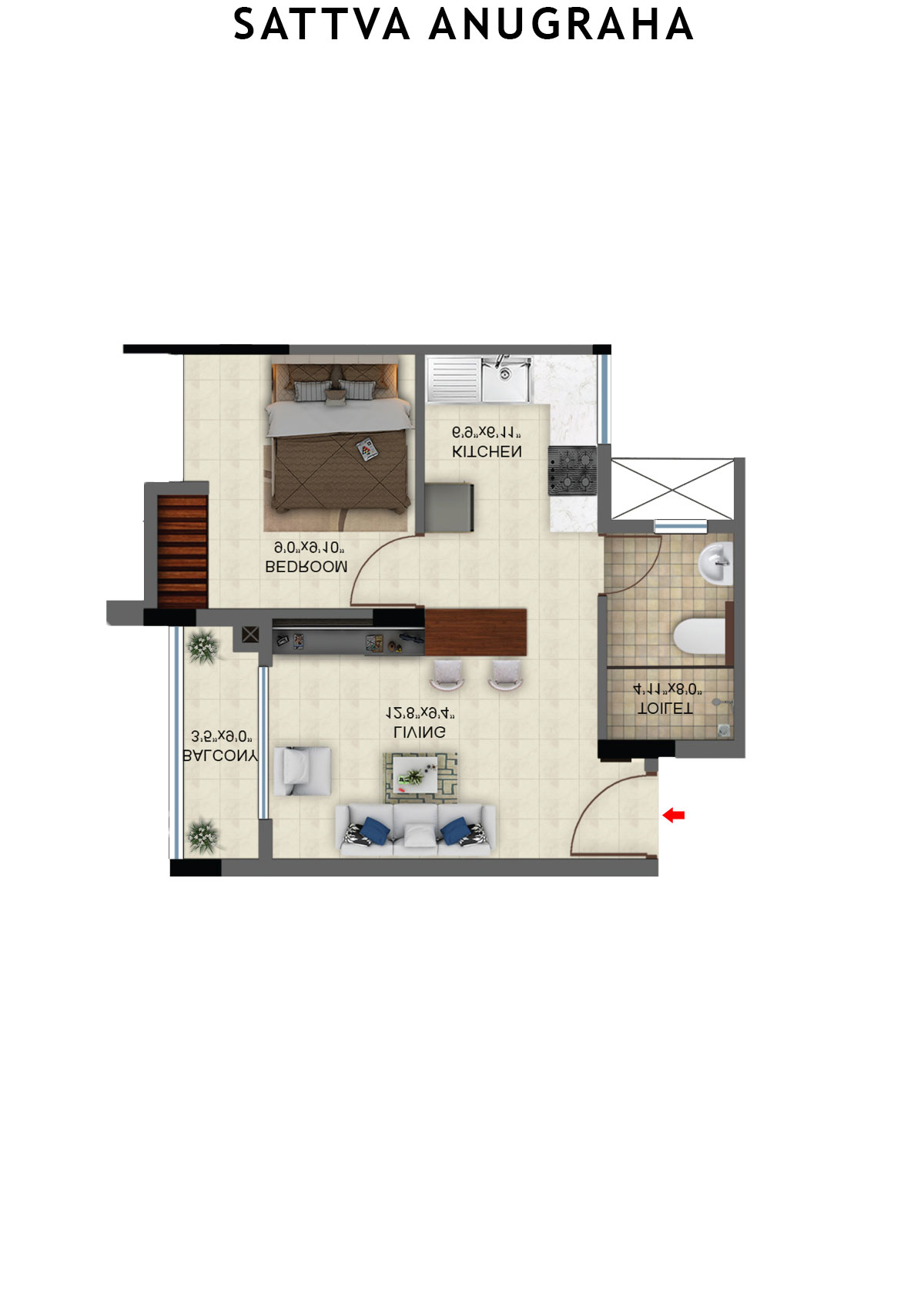 Sattva Anugraha Tower T12 Unit 3 Floor Plan