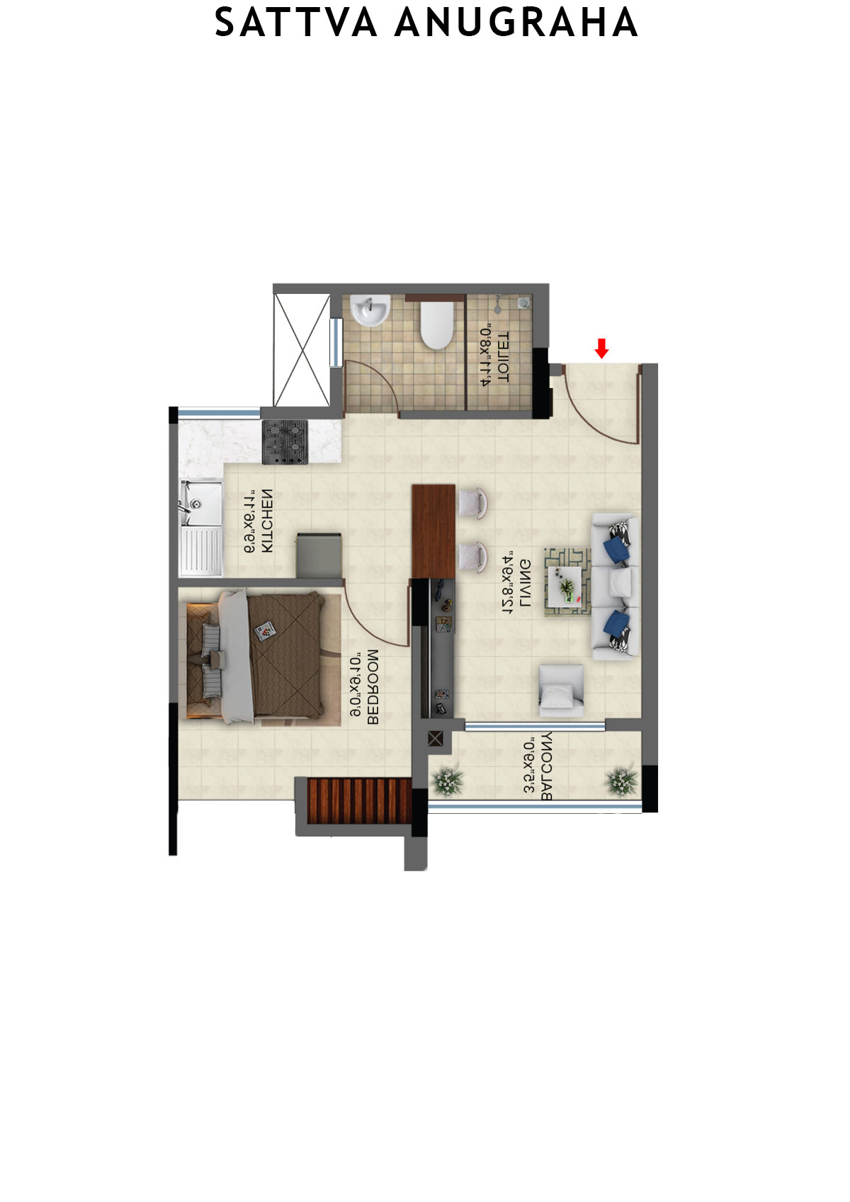 Sattva Anugraha Tower T13 Unit 2 Floor Plan