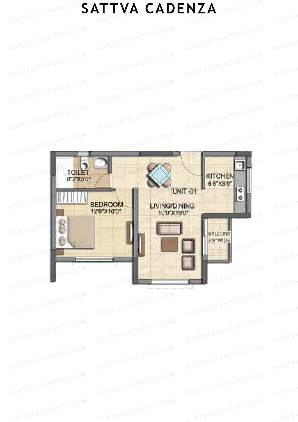 Sattva Cadenza Tower Reed Unit 1 Floor Plan