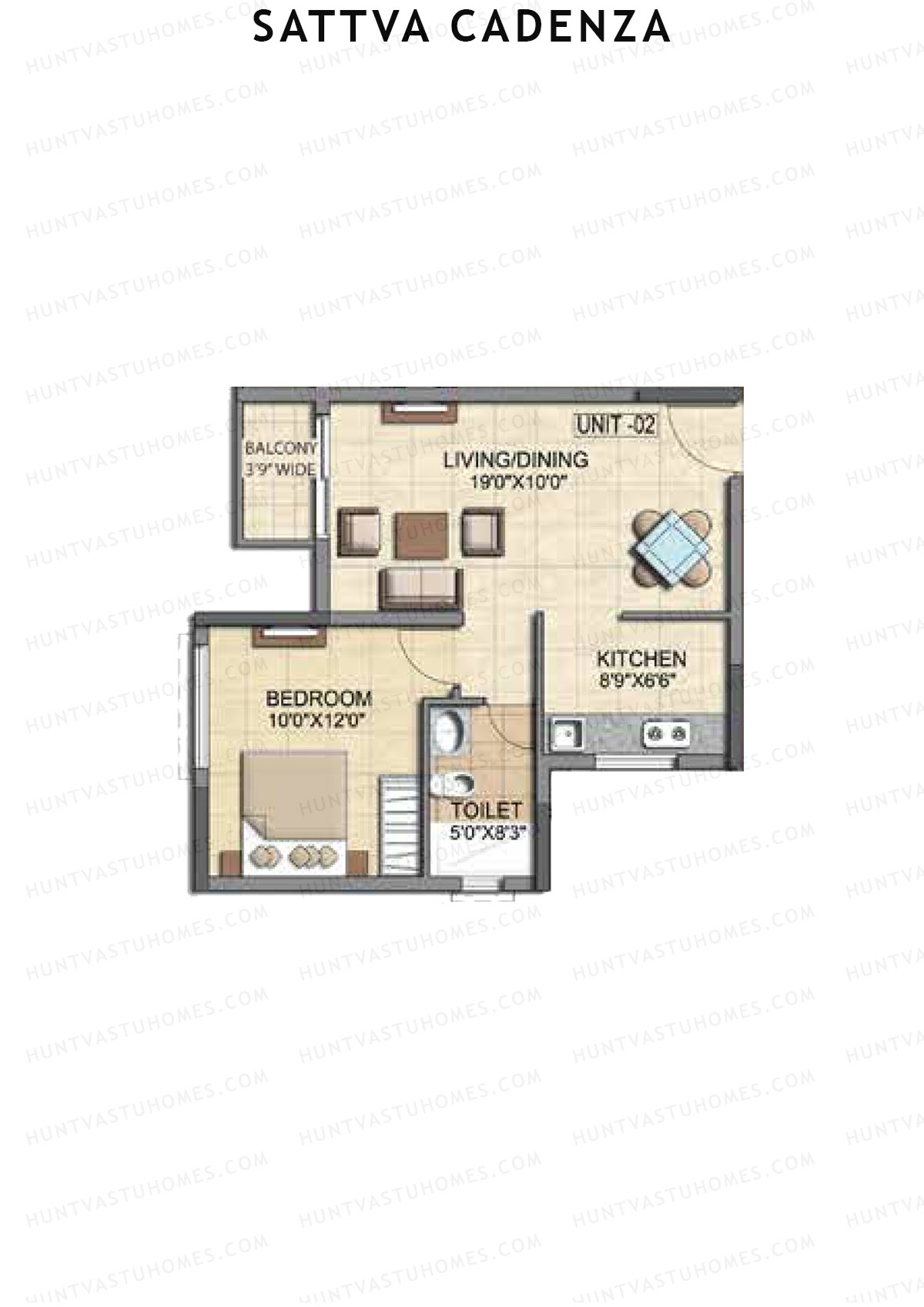 Sattva Cadenza Tower Reed Unit 2 Floor Plan