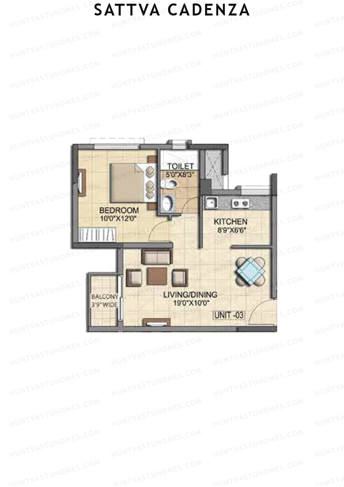Sattva Cadenza Tower Reed Unit 3 Floor Plan