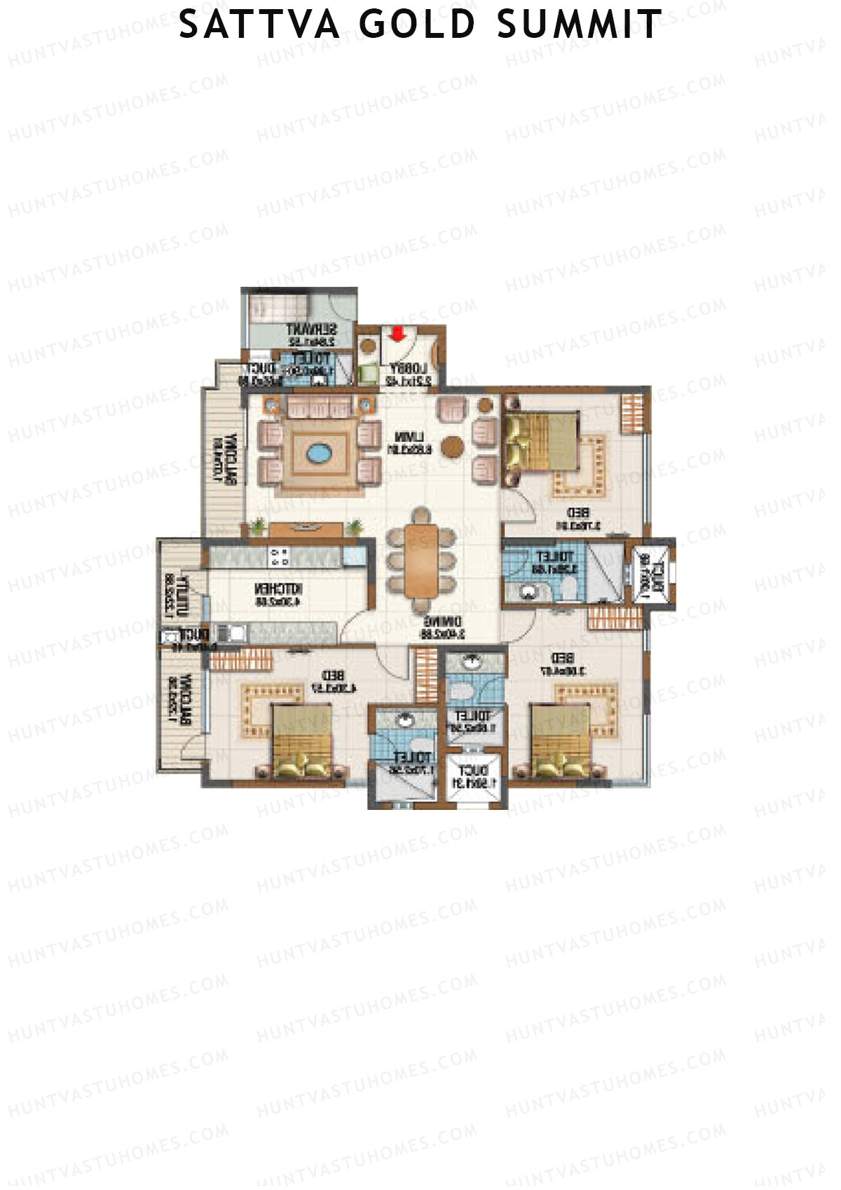 Sattva Gold Summit Block C Unit C2 Floor Plan