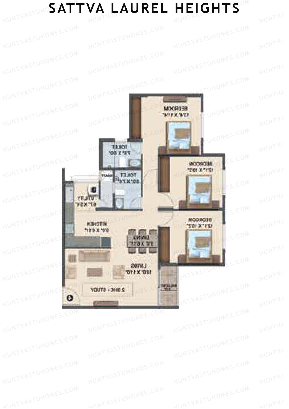 Sattva Laurel Heights Block G Unit 1 Floor Plan