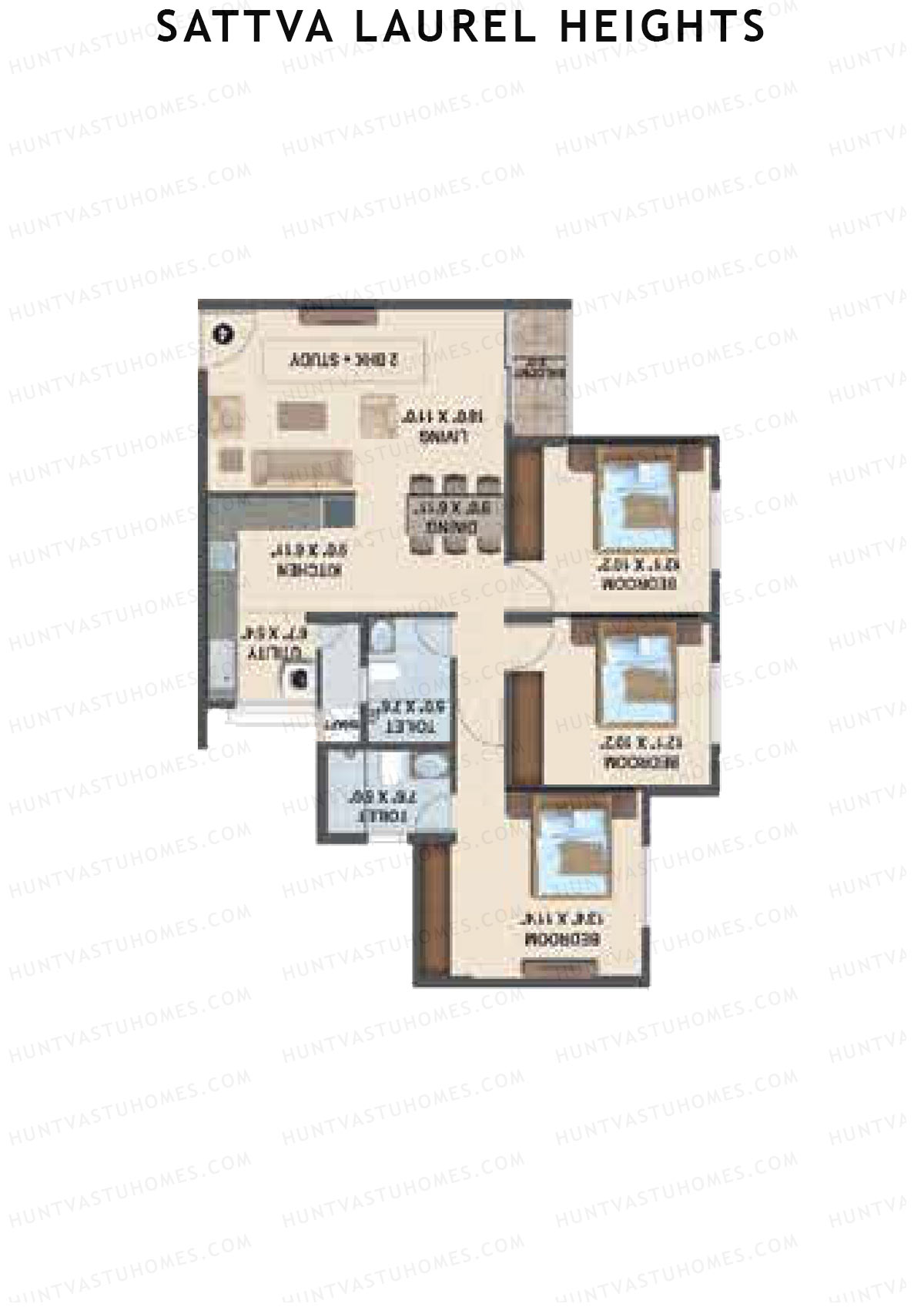 Sattva Laurel Heights Block I Unit 2 Floor Plan
