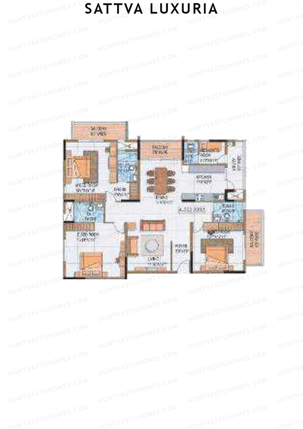 Sattva Luxuria Daffodil Unit A2 Floor Plan