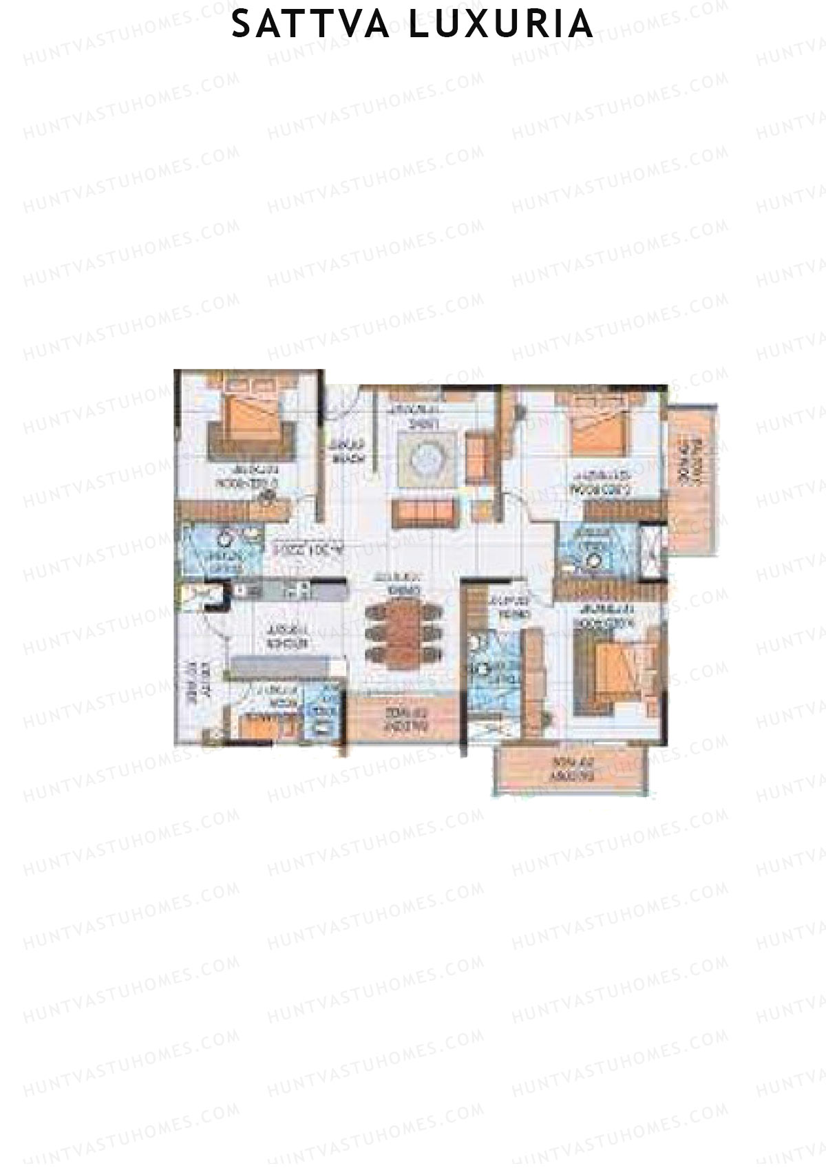 Sattva Luxuria Daffodil Unit A3 Floor Plan