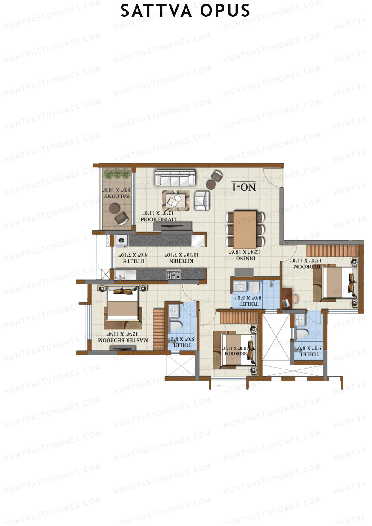 Sattva Opus Tower 3 Unit 3 Floor Plan