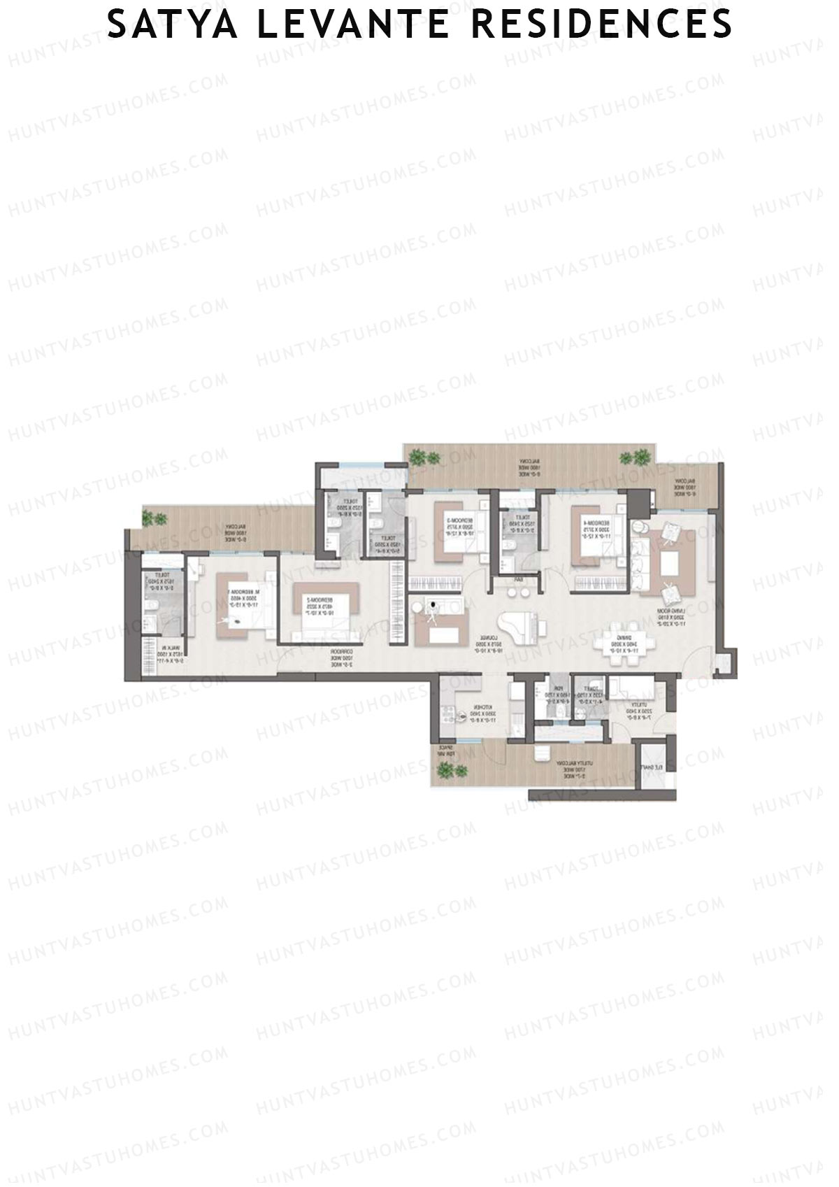Satya Levante Residences Tower 2 Unit 1 Floor Plan
