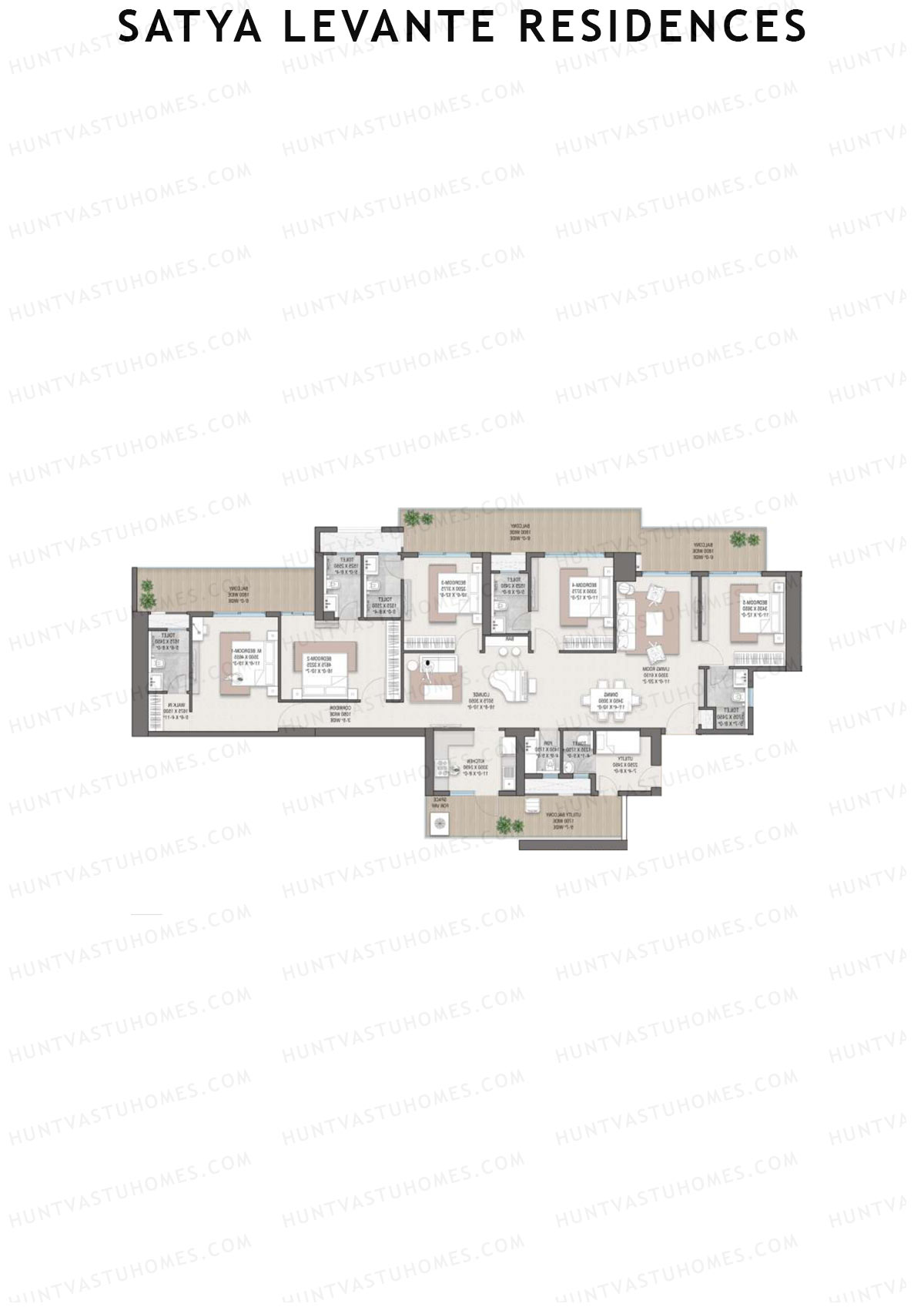 Satya Levante Residences Tower 2 Unit 1 Floor Plan