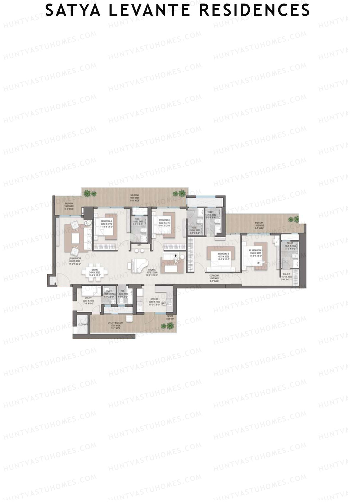Satya Levante Residences Tower 2 Unit 2 Floor Plan