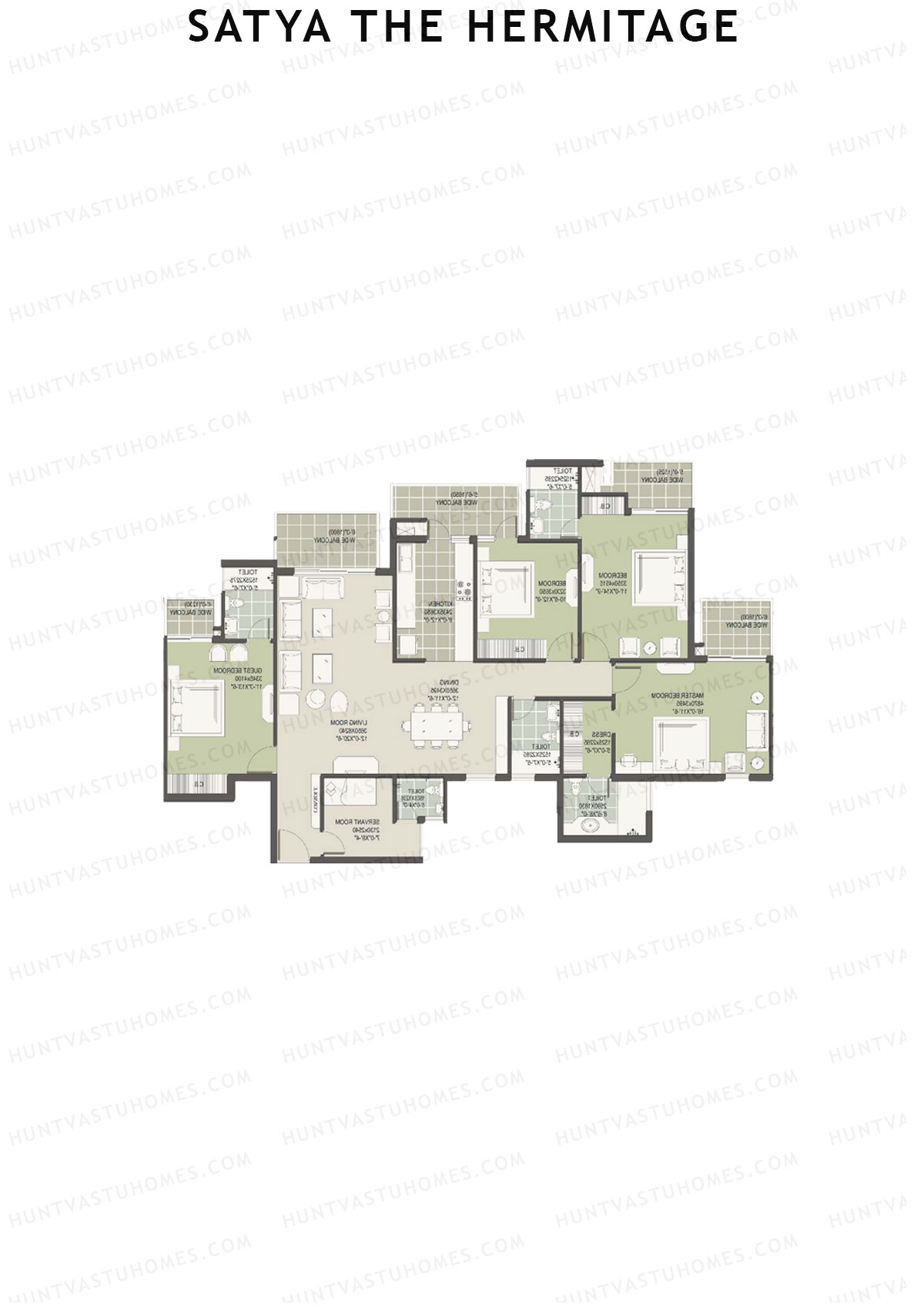 Satya The Hermitage Tower 5 Unit 2 Floor Plan