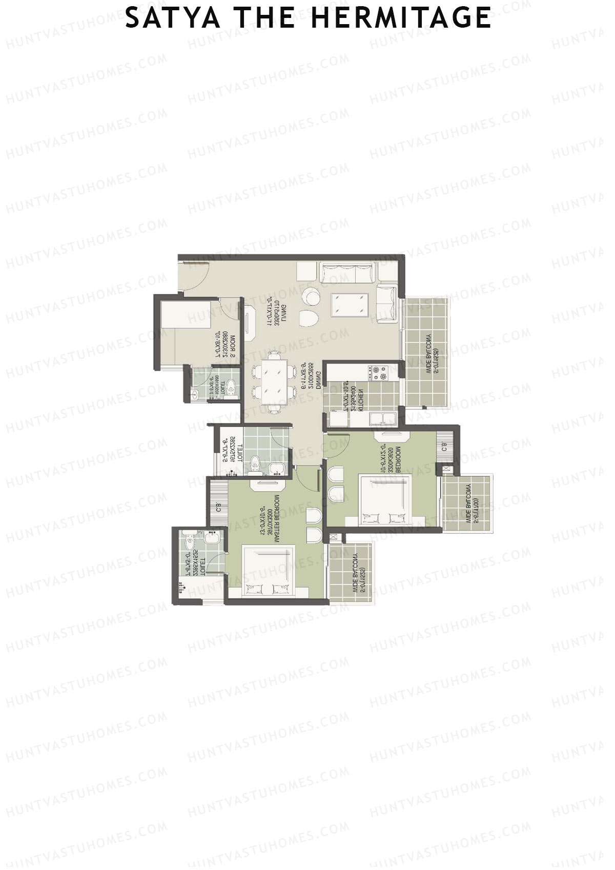 Satya The Hermitage Tower 8 Unit 4 Floor Plan