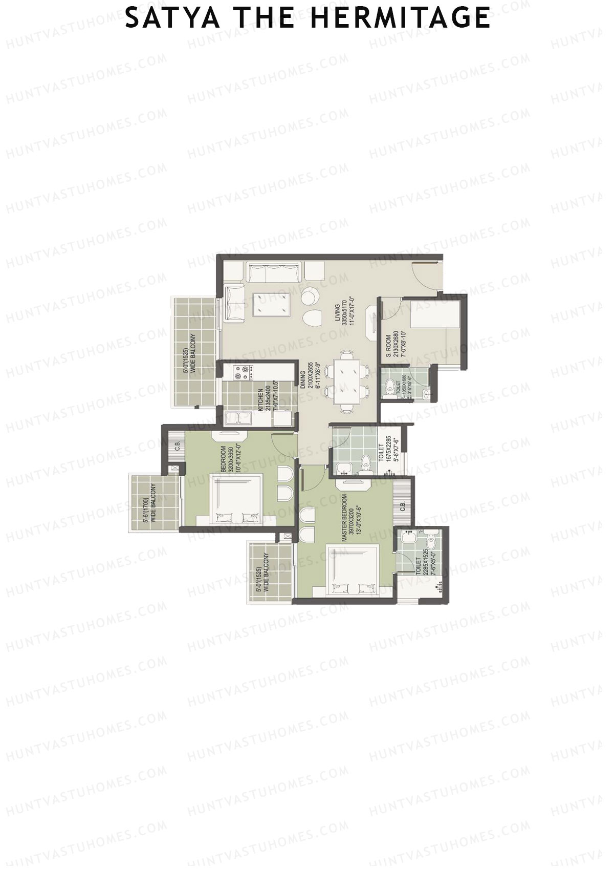 Satya The Hermitage Tower 8 Unit 7 Floor Plan