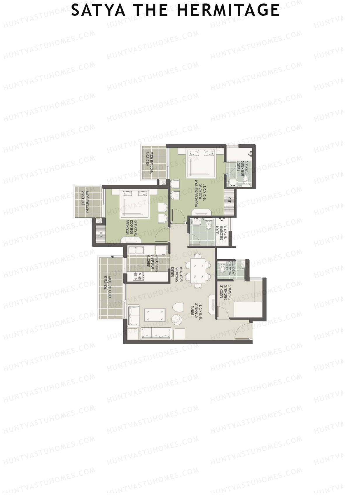 Satya The Hermitage Tower 8 Unit 8 Floor Plan
