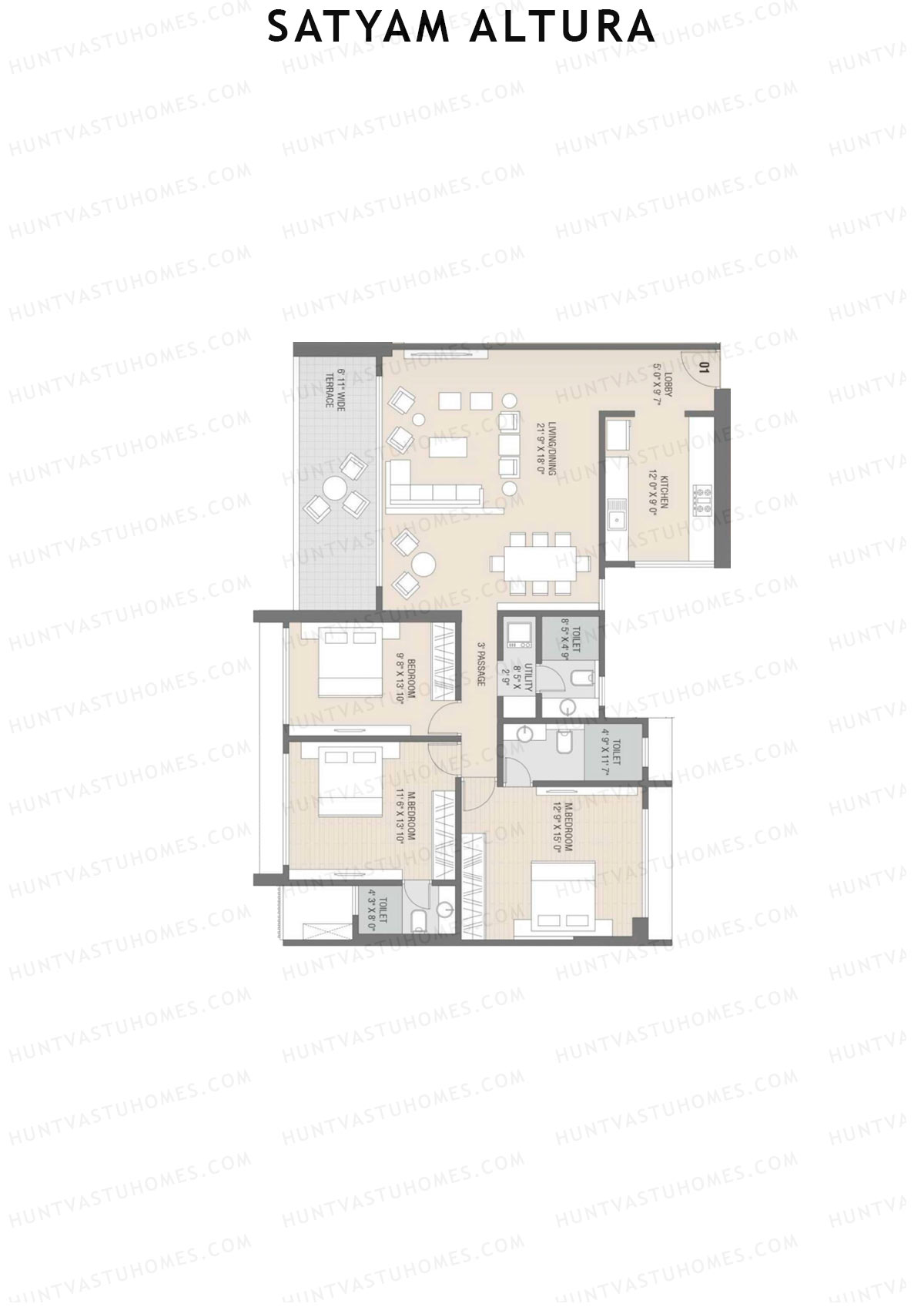Satyam Altura Block A Unit 1 Floor Plan