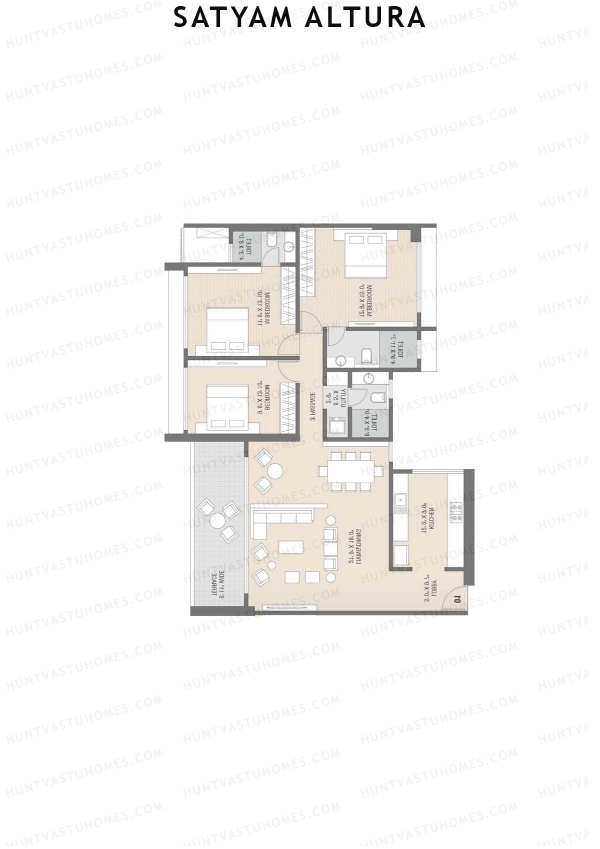 Satyam Altura Block A Unit 2 Floor Plan