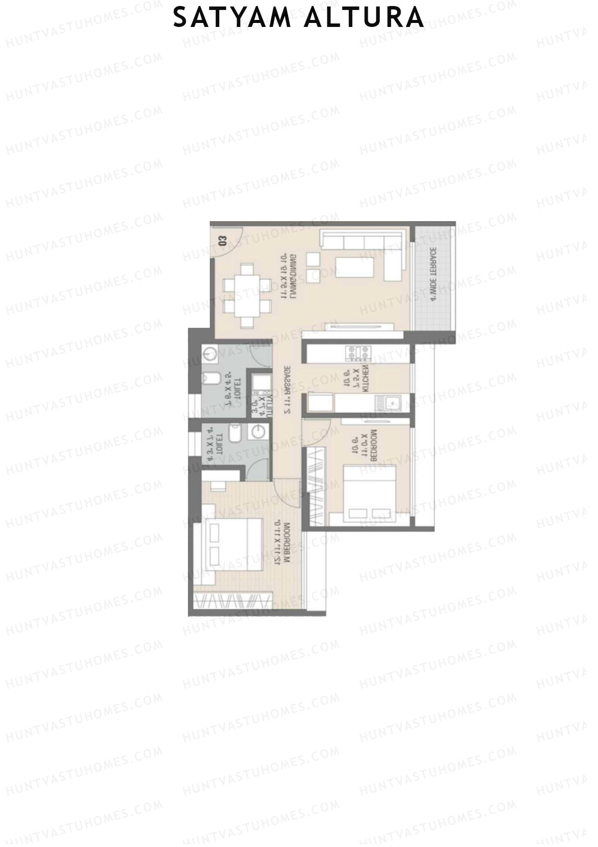 Satyam Altura Block A Unit 4 Floor Plan