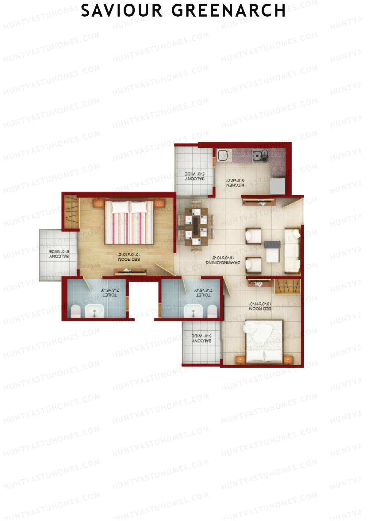 Saviour Greenarch Tower B Unit 1 Floor Plan