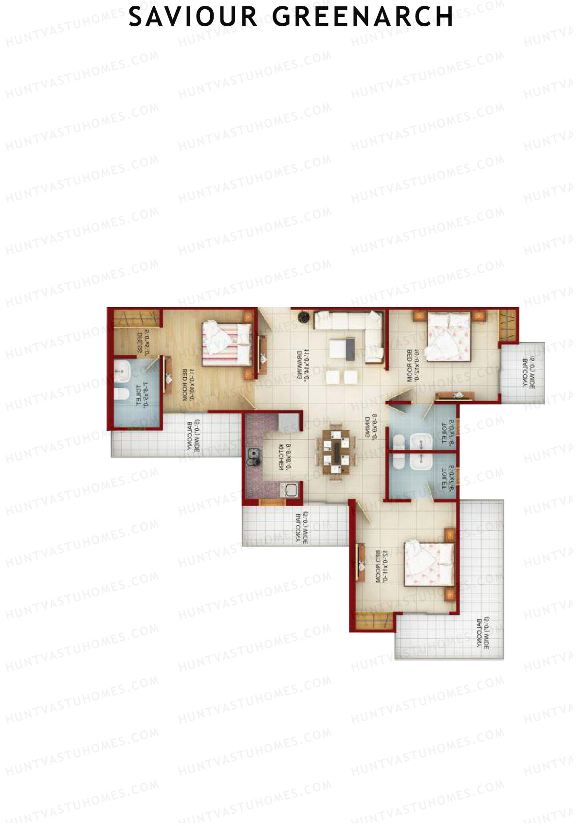 Saviour Greenarch Tower C Unit 3 Floor Plan