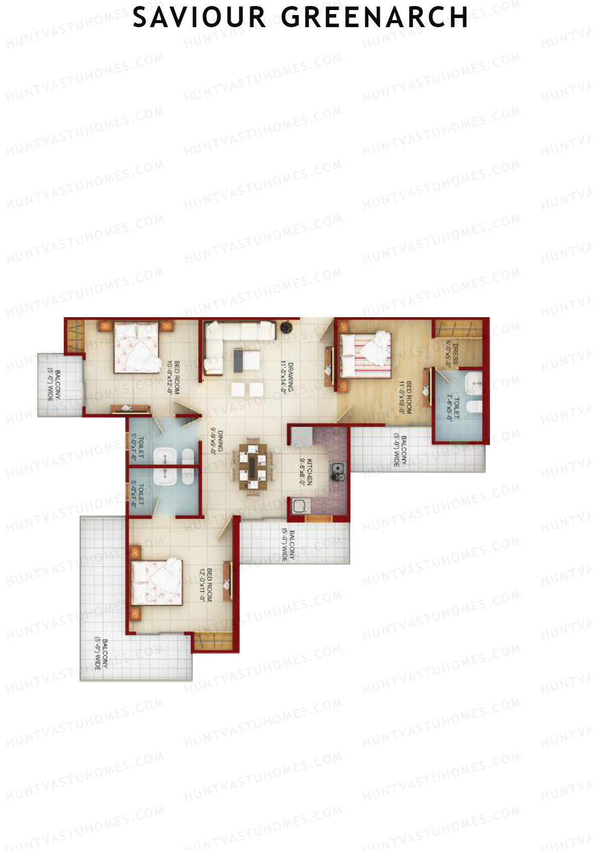 Saviour Greenarch Tower C Unit 4 Floor Plan