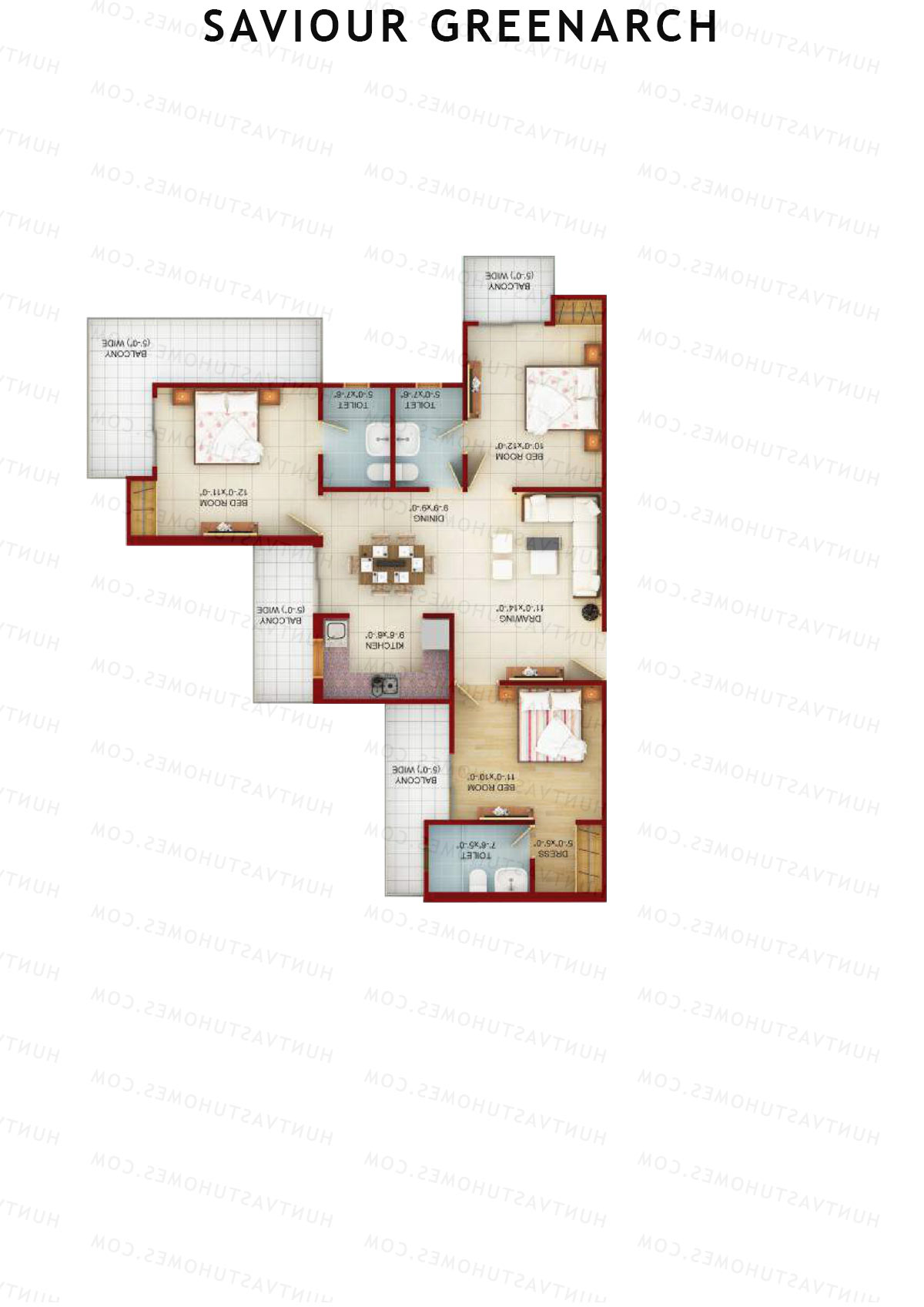 Saviour Greenarch Tower F Unit 5 Floor Plan
