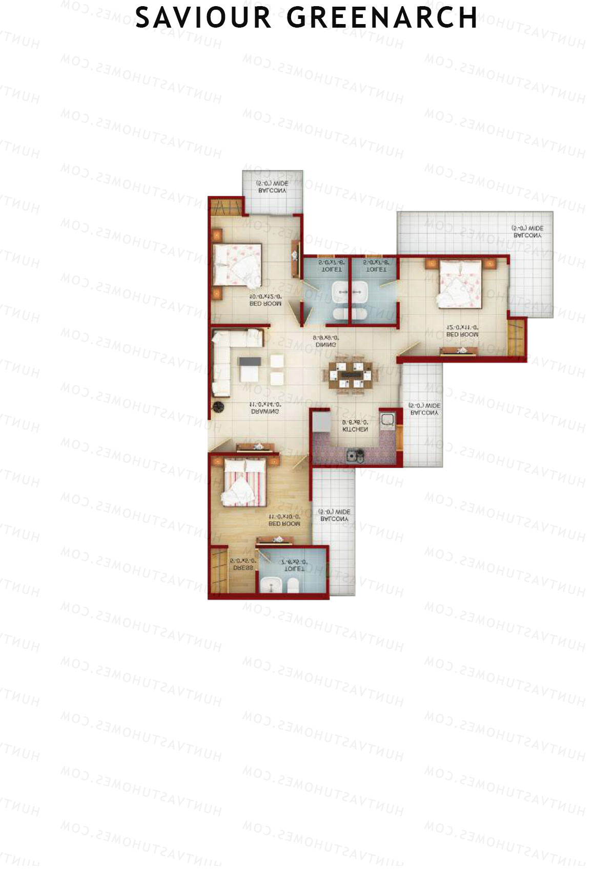 Saviour Greenarch Tower F Unit 6 Floor Plan