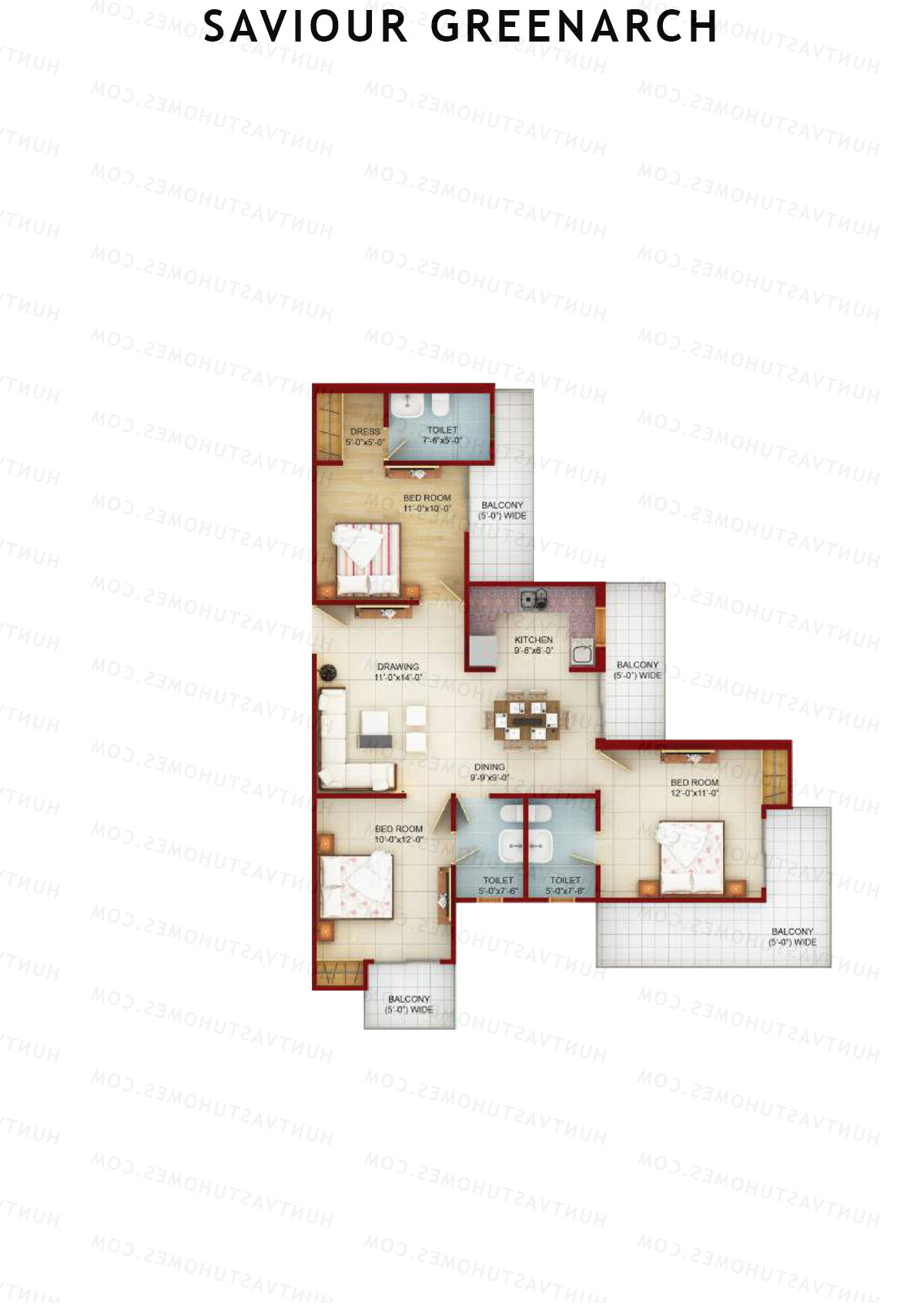 Saviour Greenarch Tower G Unit 2 Floor Plan