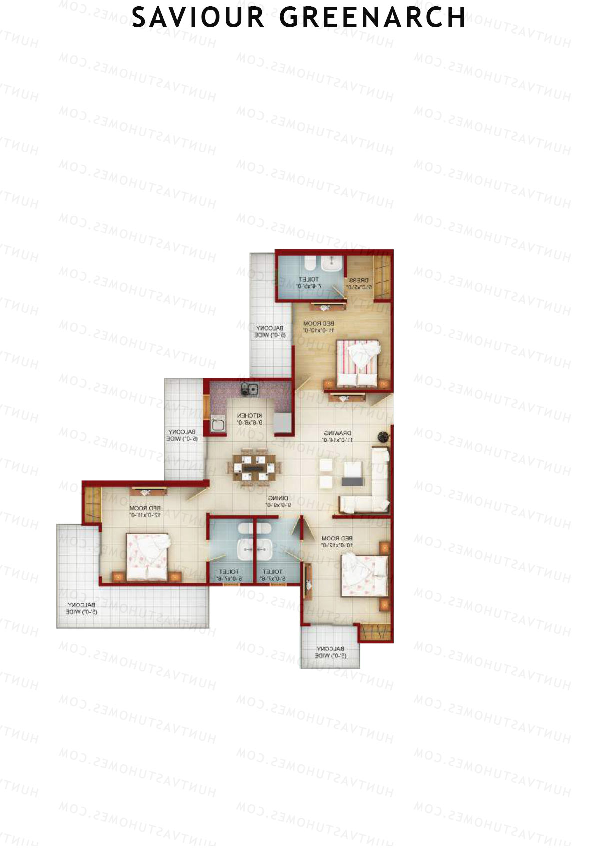 Saviour Greenarch Tower G Unit 3 Floor Plan