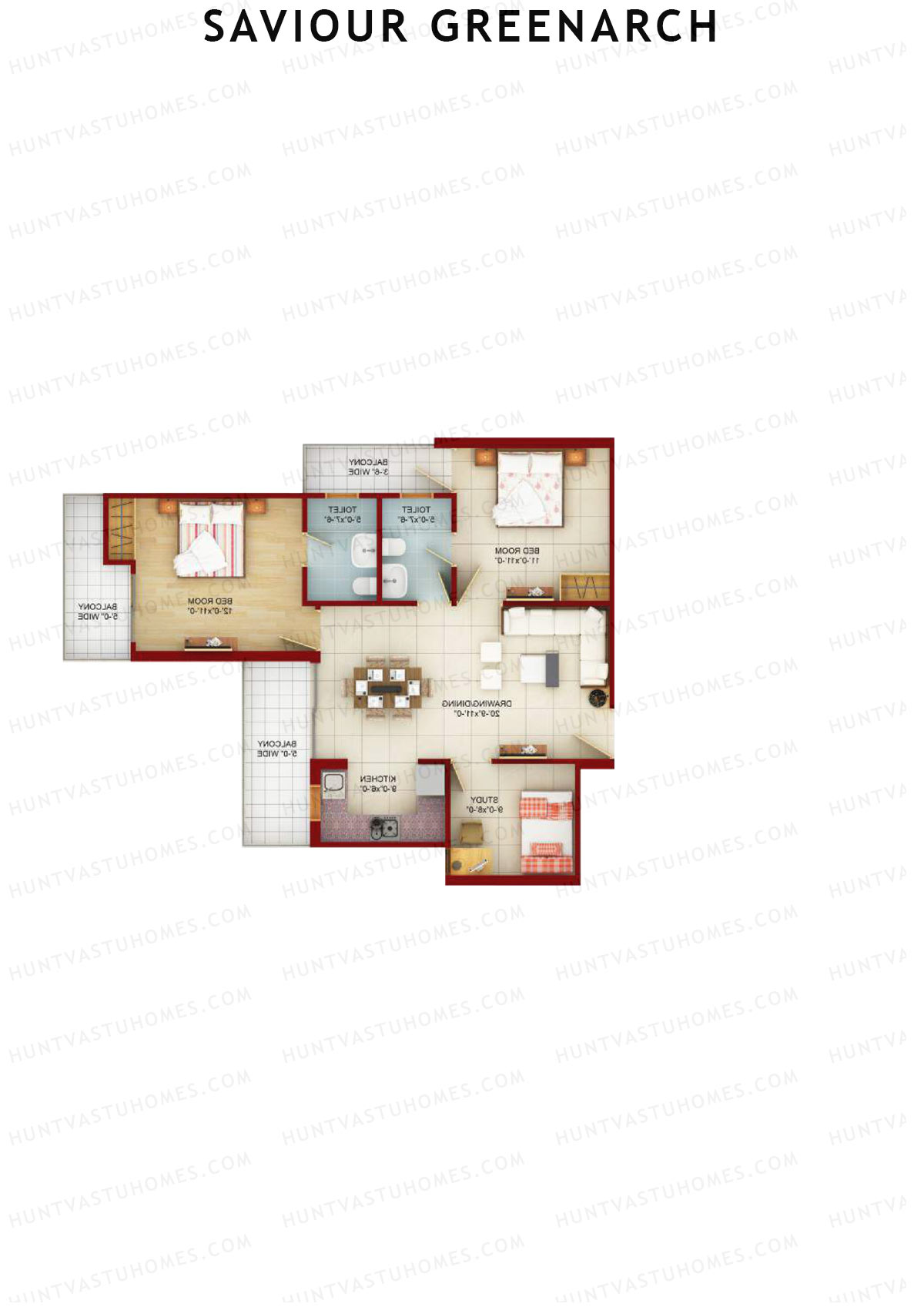 Saviour Greenarch Tower G Unit 4 Floor Plan