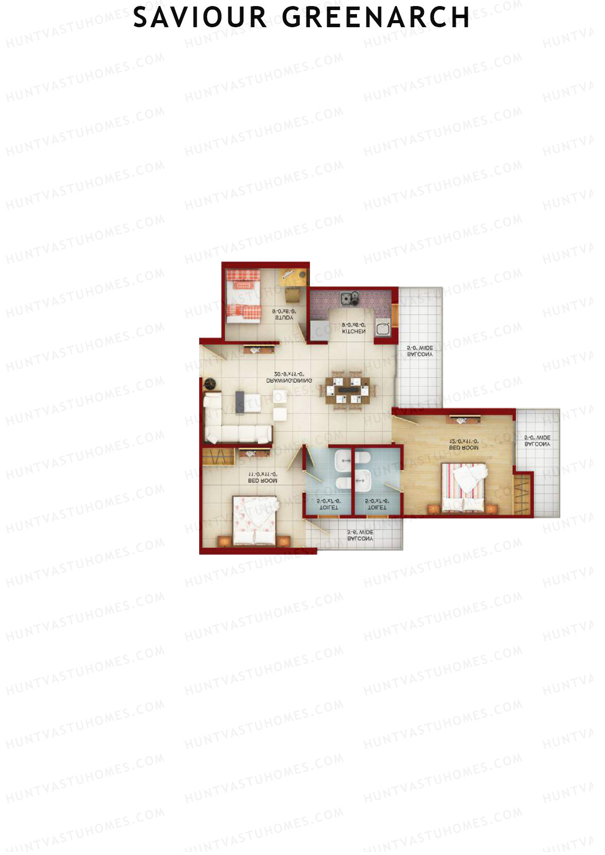 Saviour Greenarch Tower G Unit 7 Floor Plan