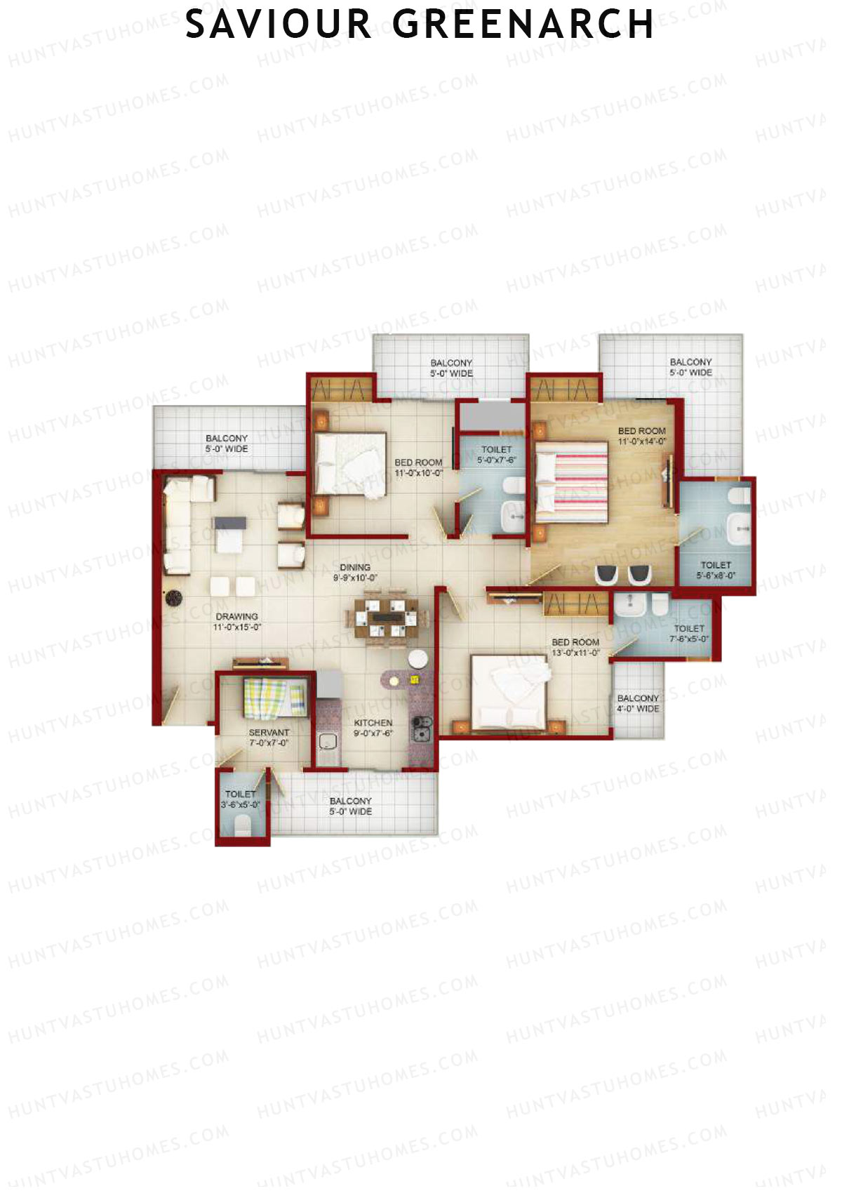 Saviour Greenarch Tower H Unit 3 Floor Plan