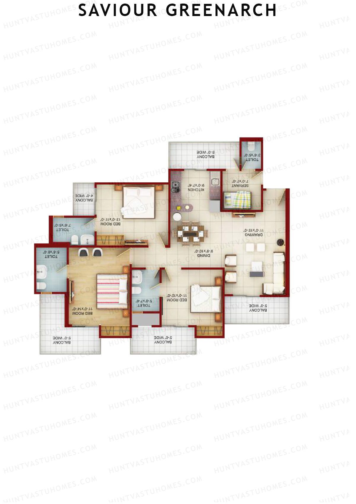 Saviour Greenarch Tower I Unit 1 Floor Plan
