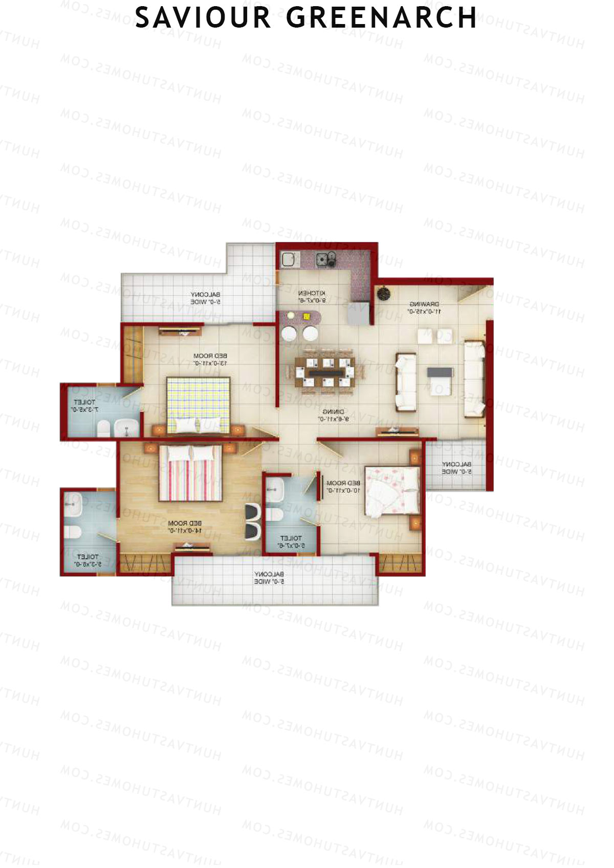 Saviour Greenarch Tower J Unit 1 Floor Plan